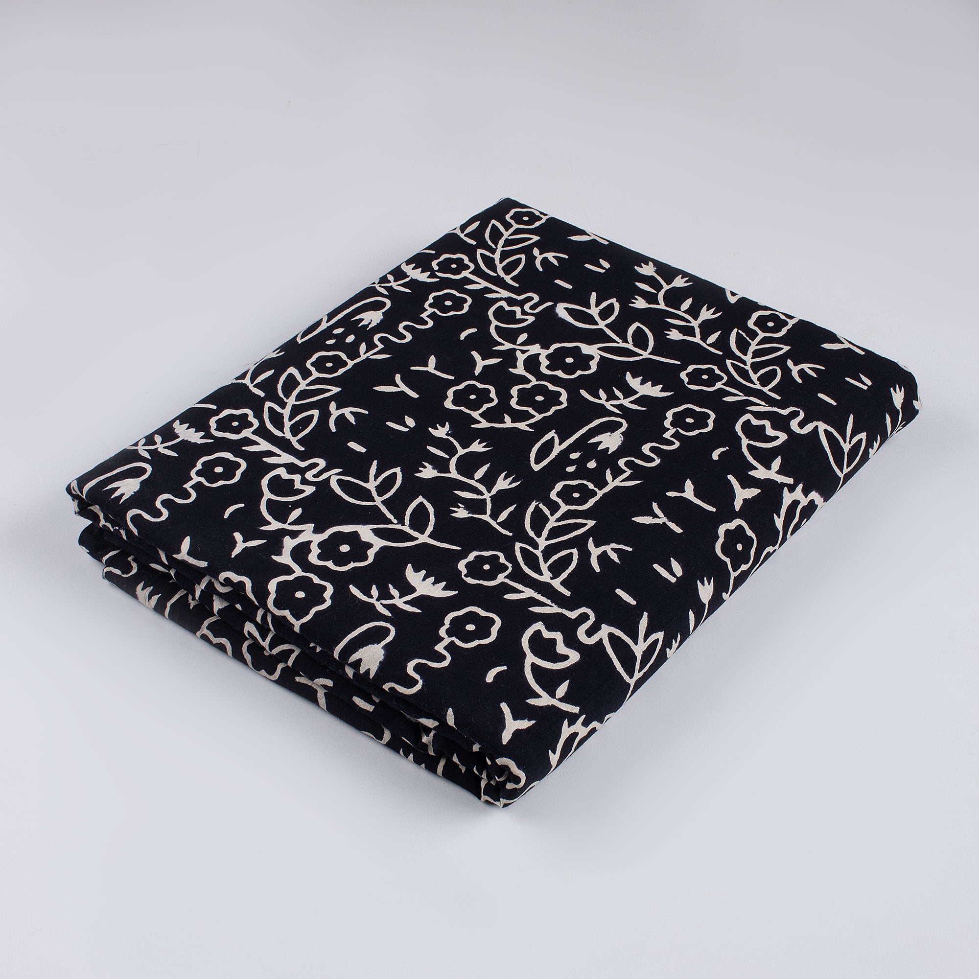 Hand Block Monochrome Print Fabric