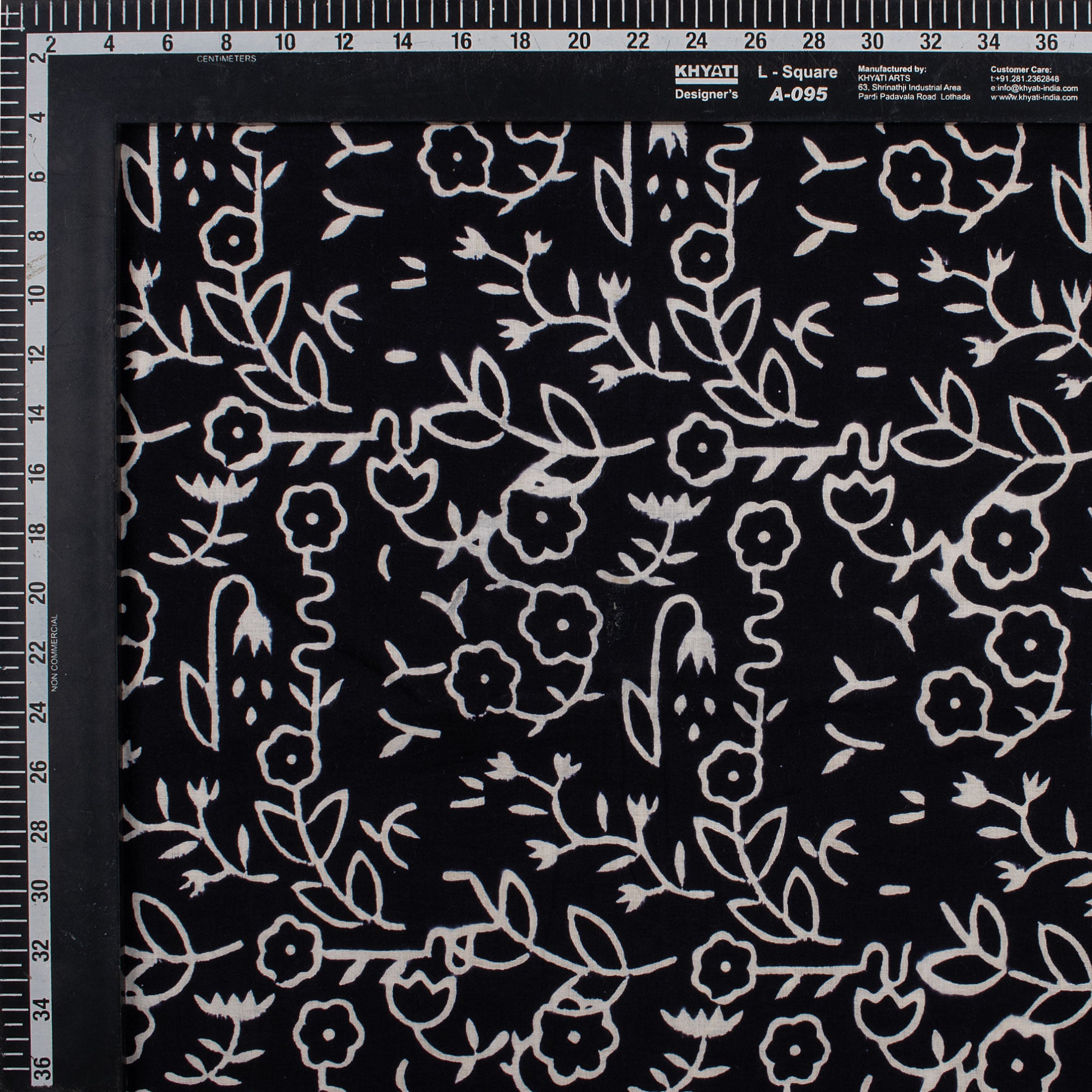 Hand Block Monochrome Print Fabric