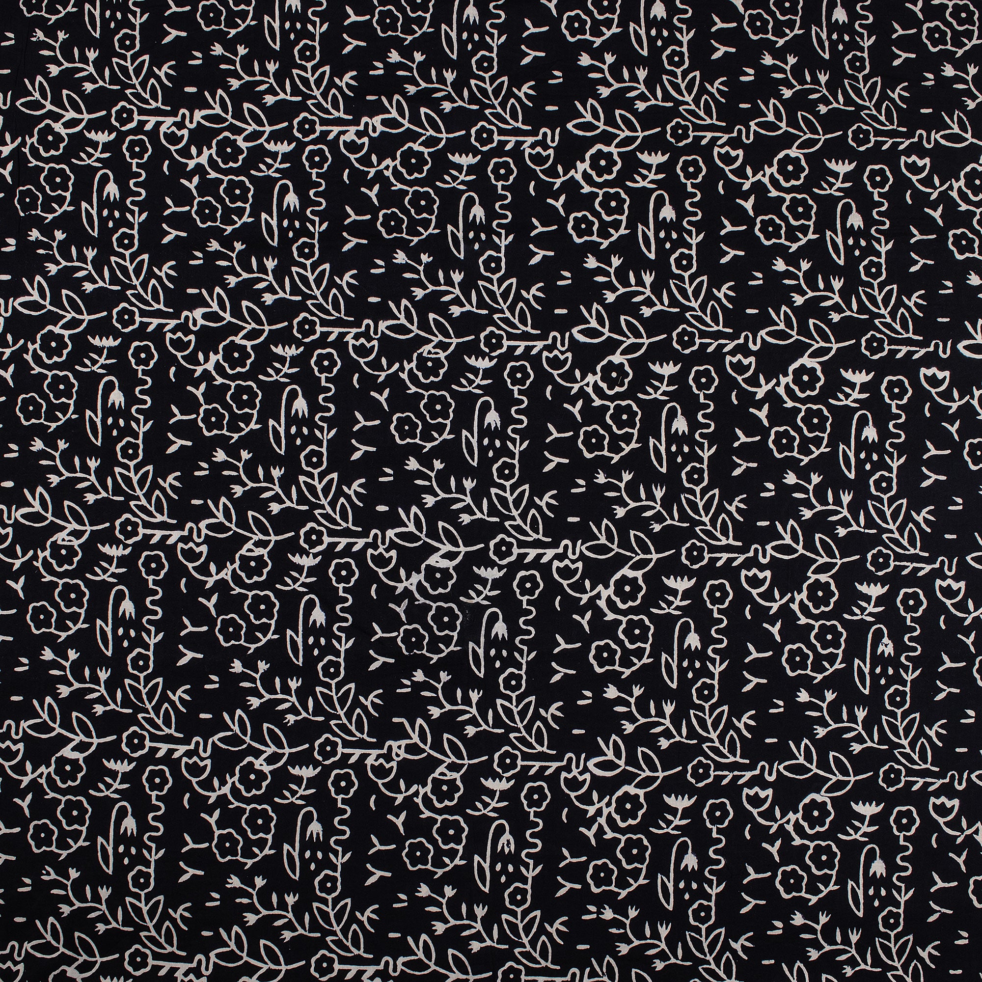 Hand Block Monochrome Print Fabric