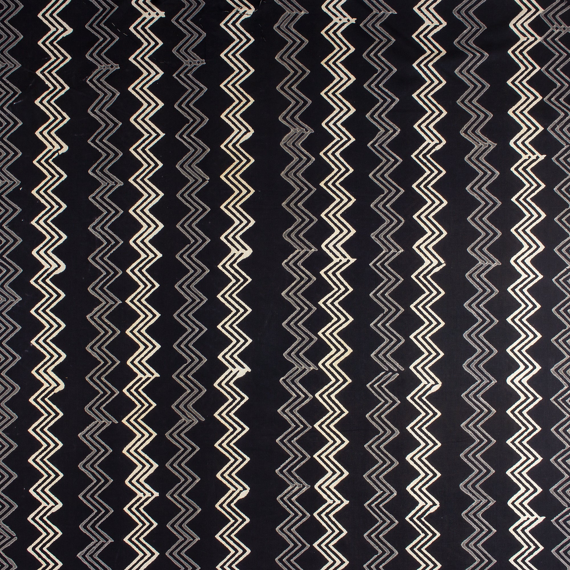 Hand Block Organic Monochrome Cotton Fabric