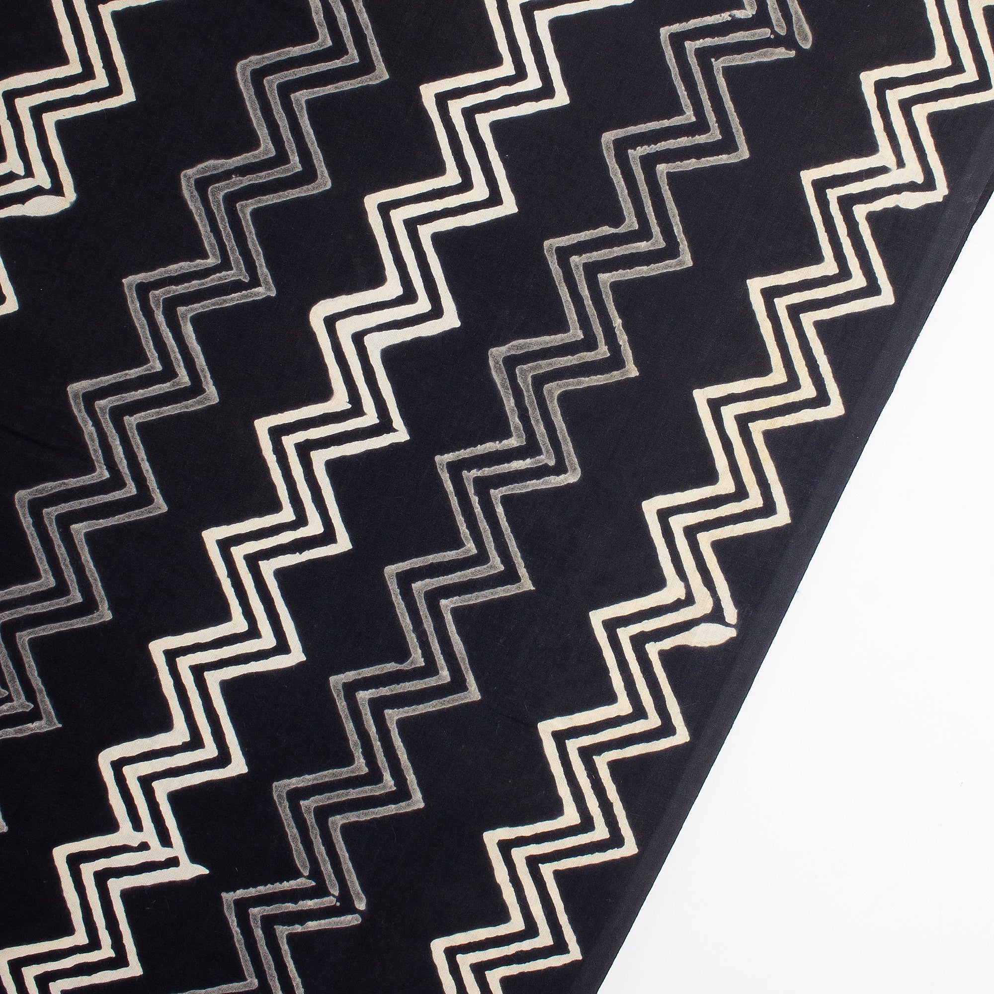 Hand Block Organic Monochrome Cotton Fabric