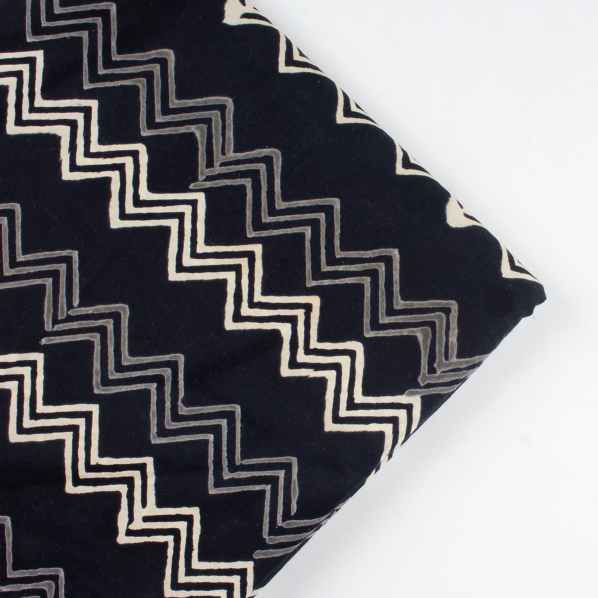 Hand Block Organic Monochrome Cotton Fabric