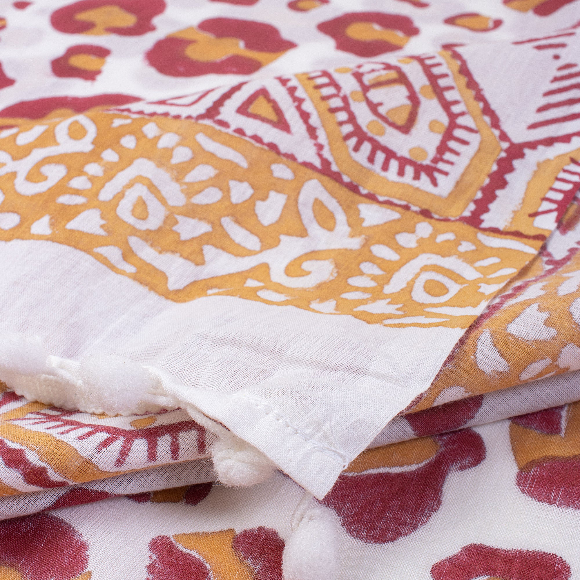 Hand Block Print Cotton Beach Sarong Wrap For Women