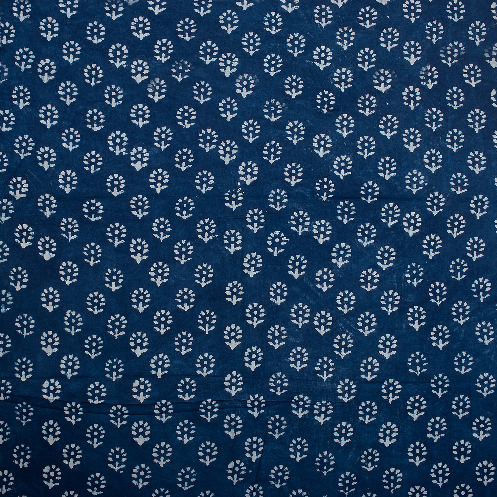 Hand Block Print Indigo Blue Material