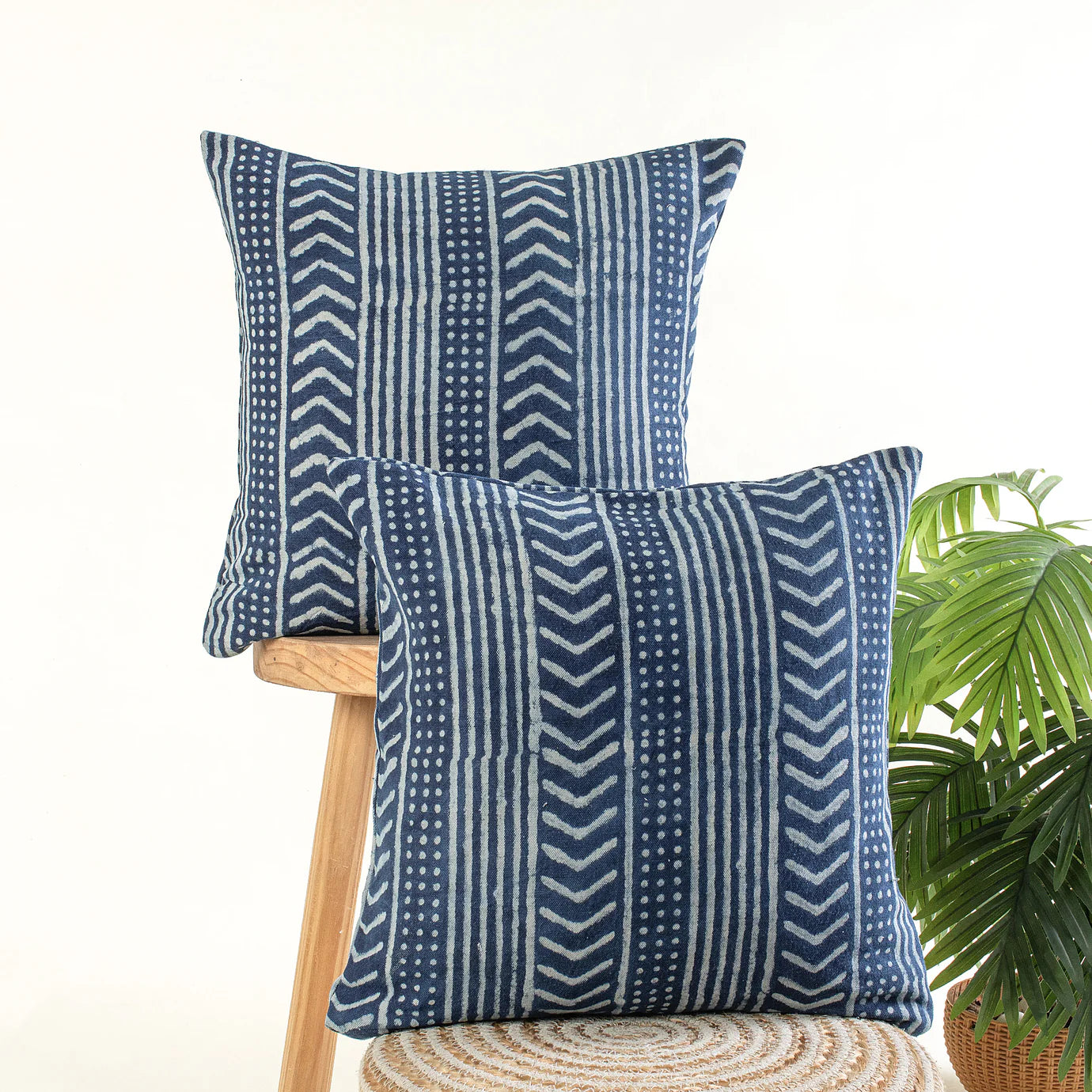 Pure Cotton Hand Block Printed Couch Canvas Cushion Cover