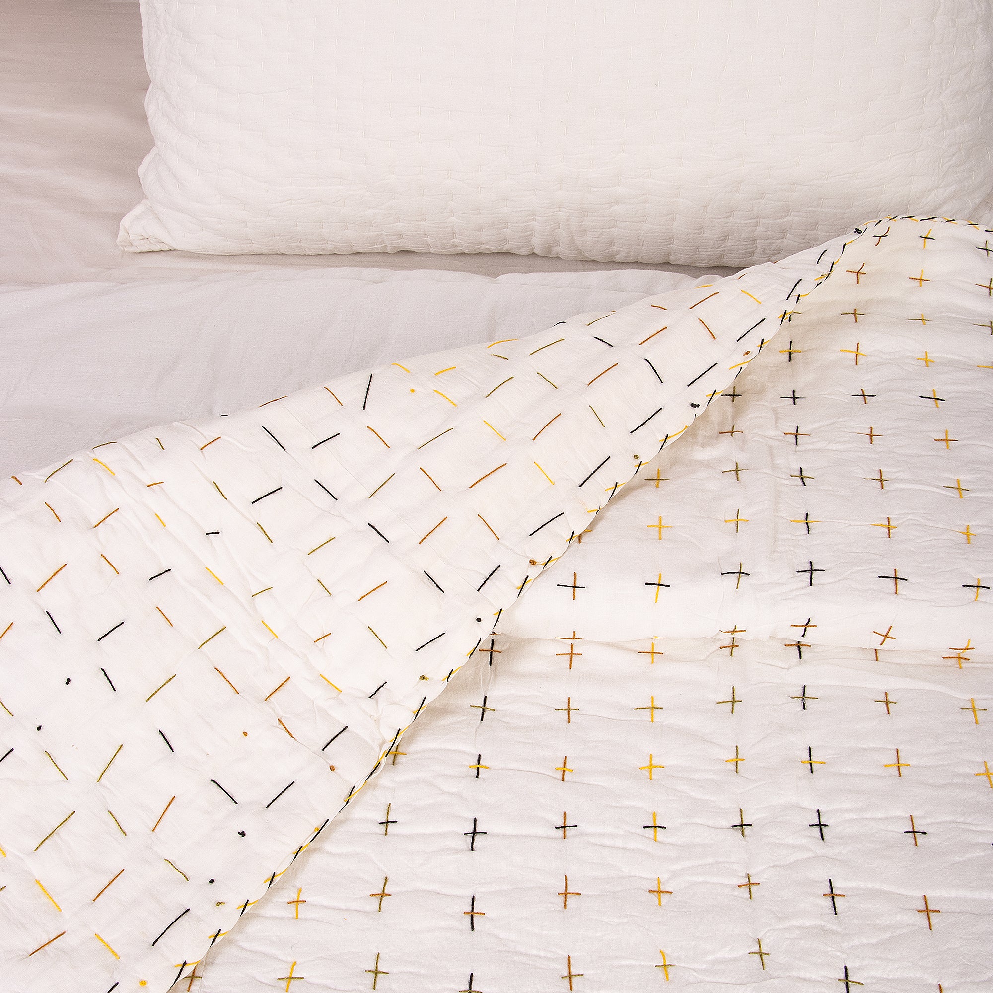 Hand Block Print Pure Cotton Winter Kantha Quilt Blanket
