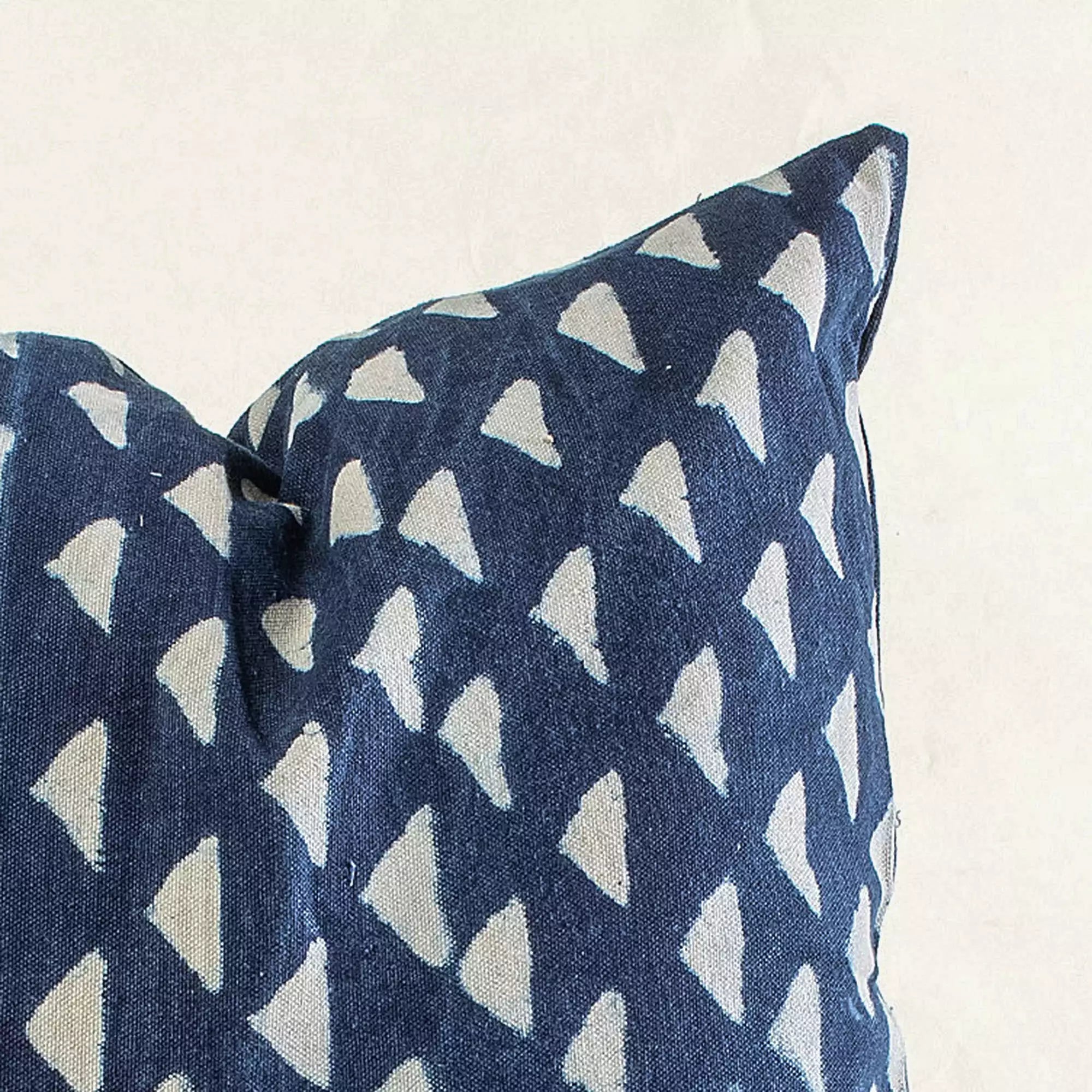 Hand Block Printed Cotton Canvas Cushion Cover for Chair