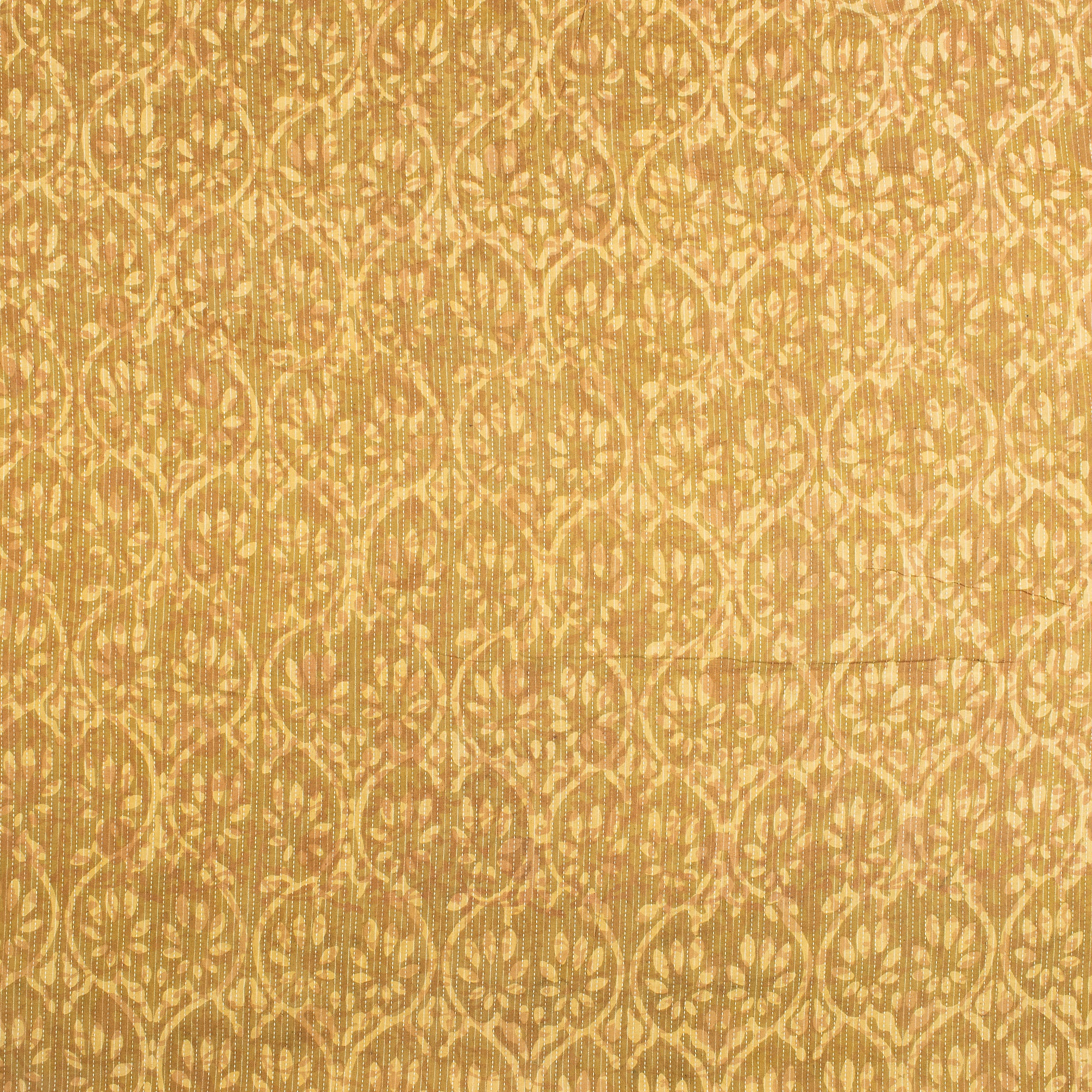 Hand Block Printed Cotton Dabu Kantha Fabric