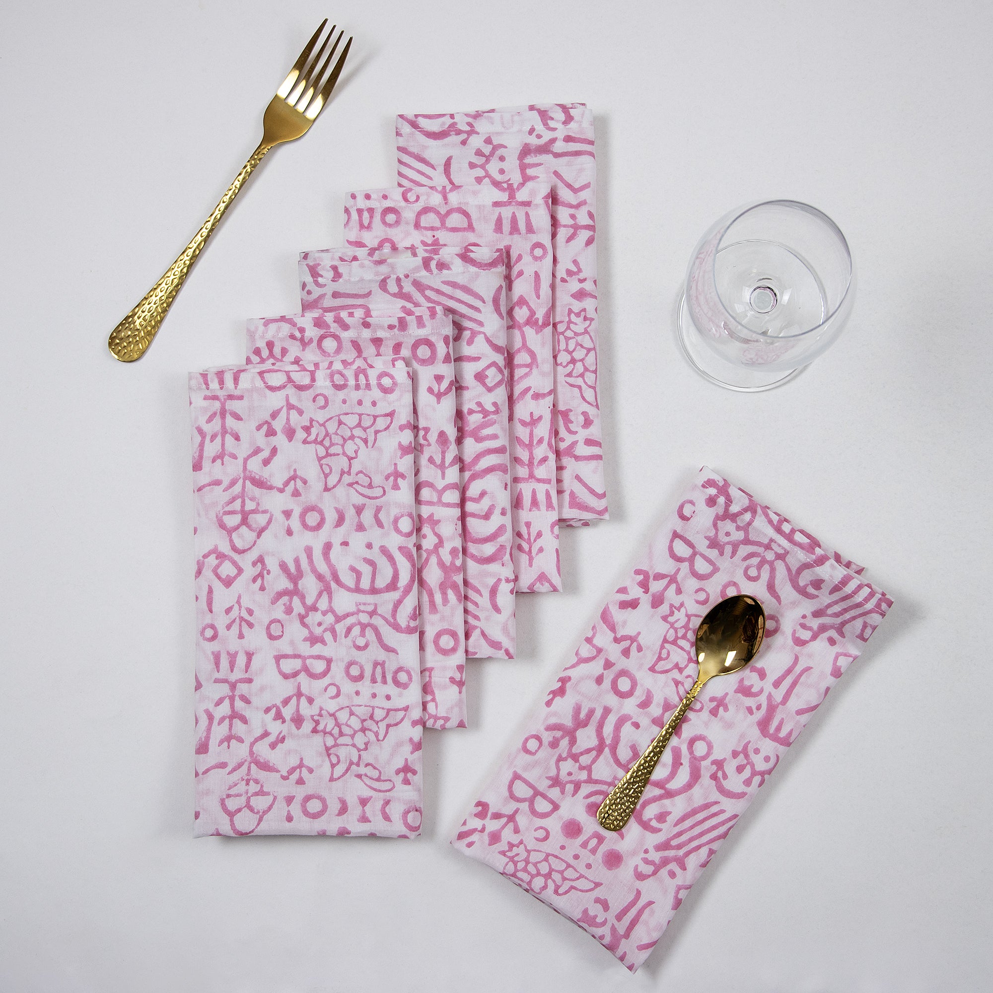 Hand Block Printed Cotton Dining Napkin Cloth