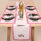 Hand Block Printed Cotton Dining Table Runner For Christmas
