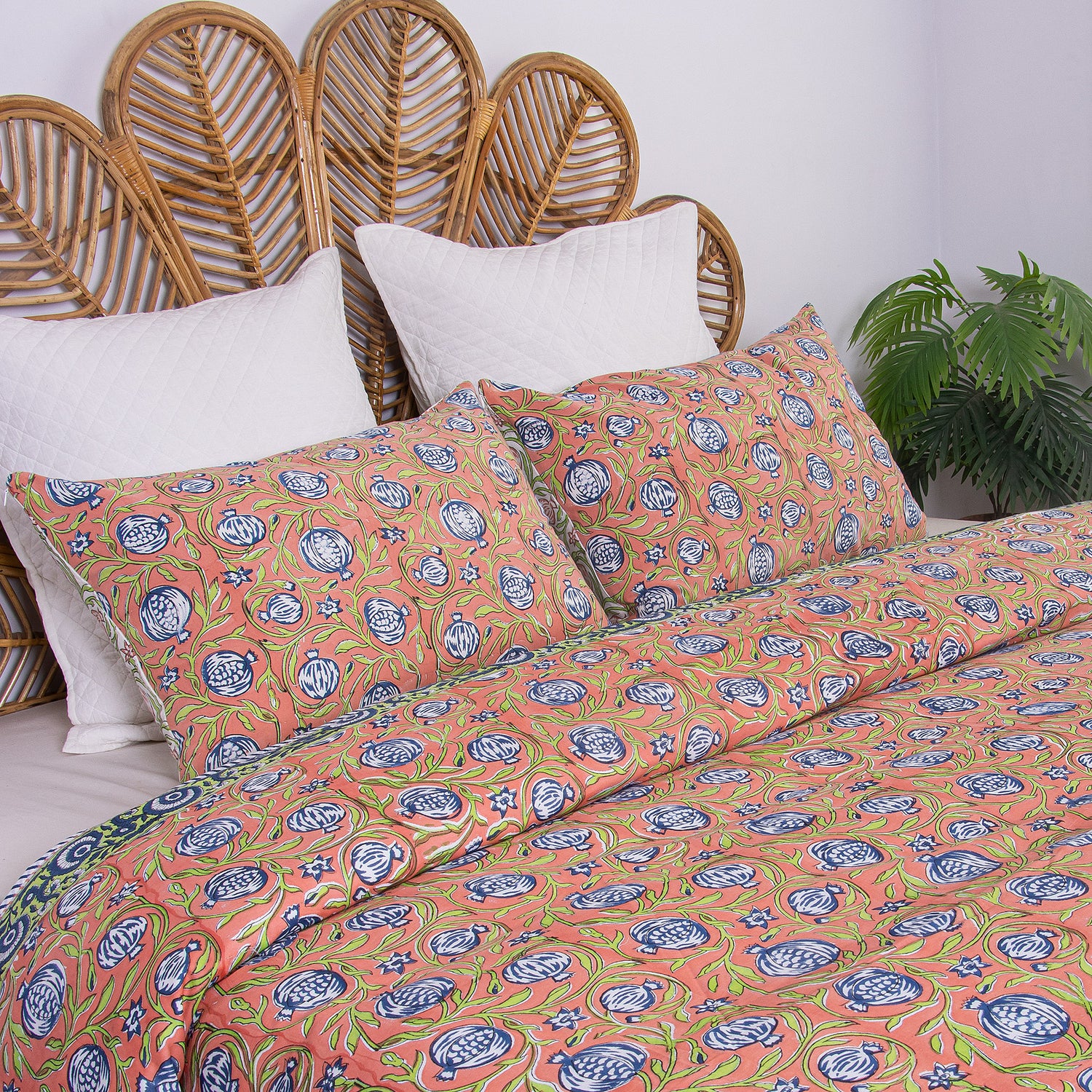Hand Block Printed Cotton Dohar Quilt Blanket