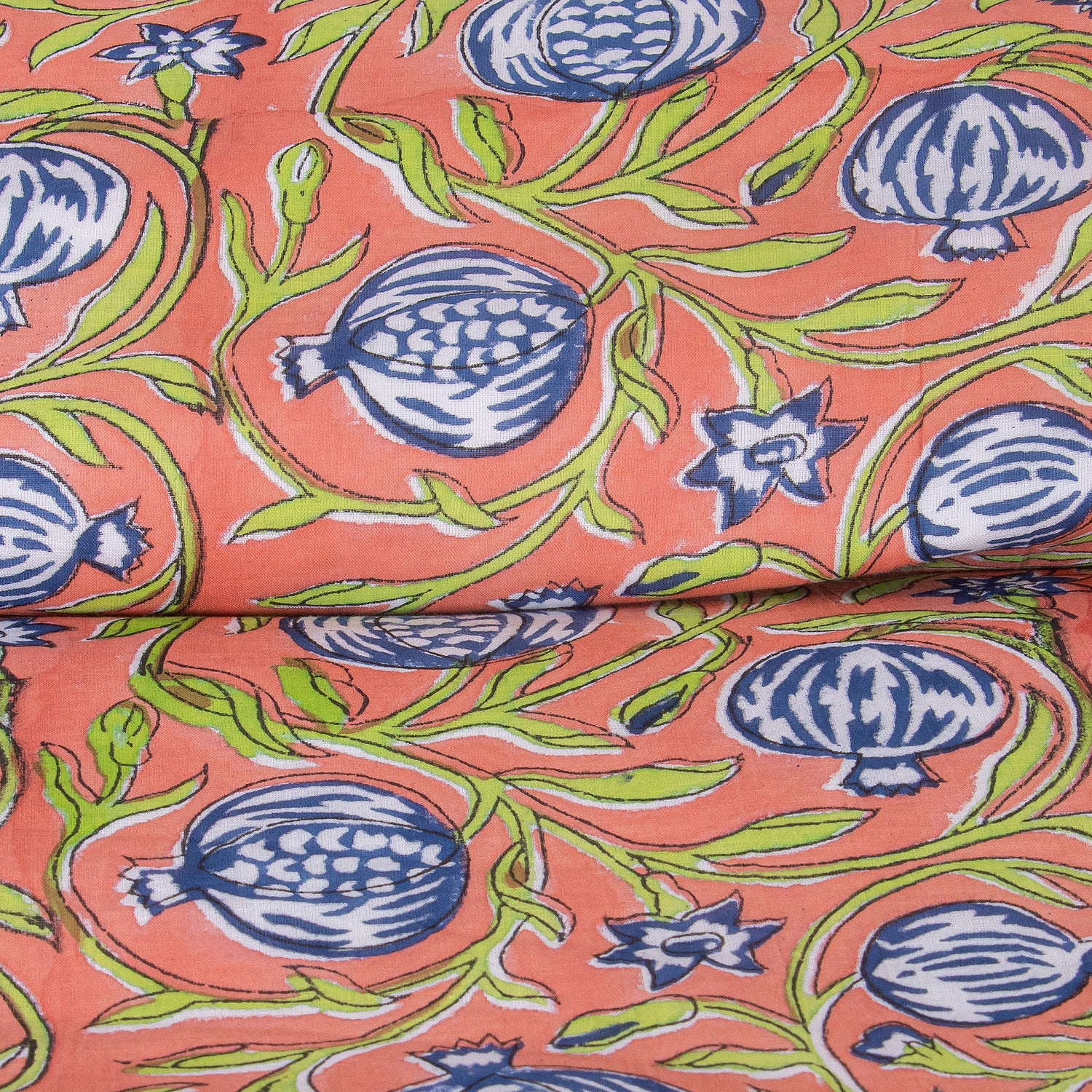 Hand Block Printed Cotton Dohar Quilt Blanket