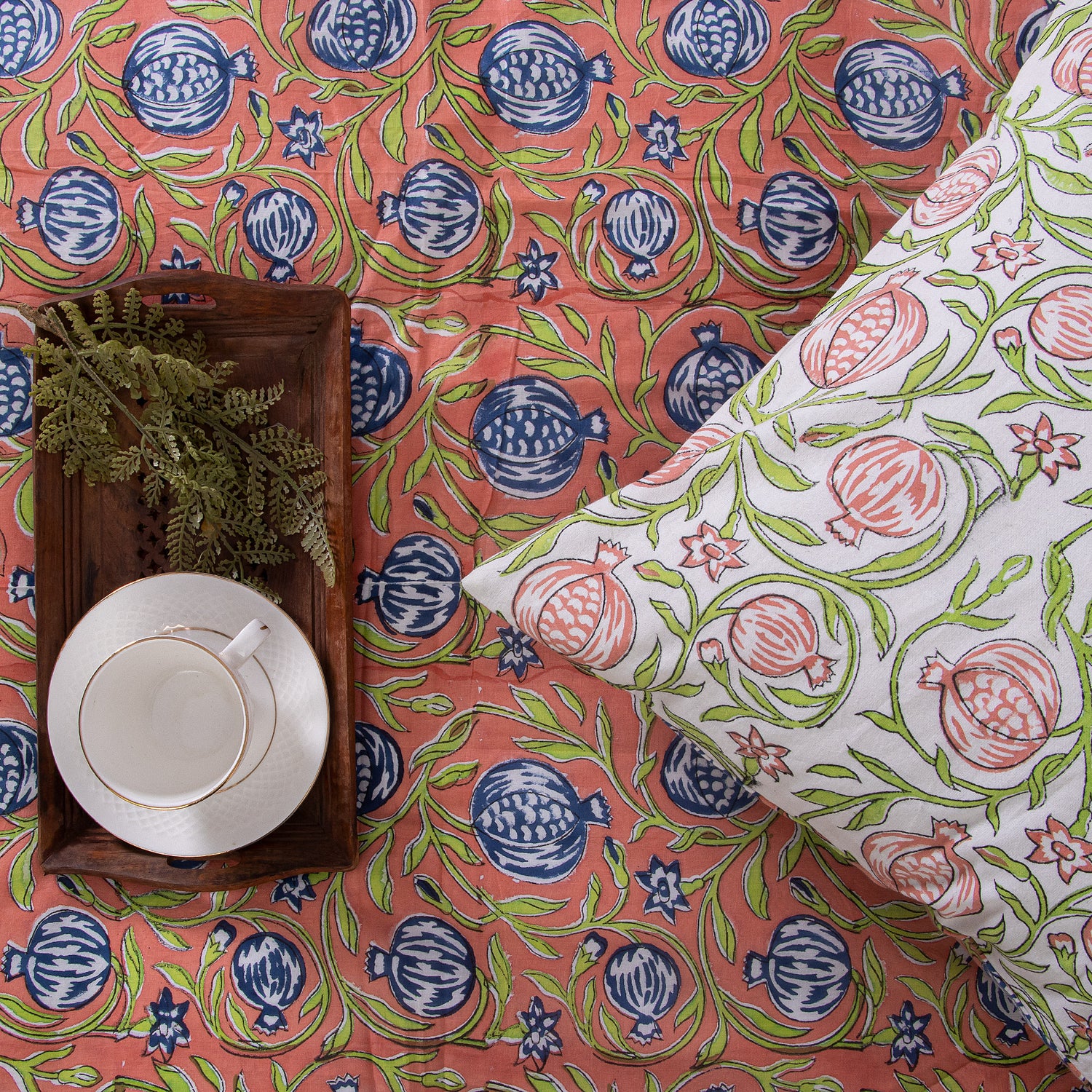 Hand Block Printed Cotton Dohar Quilt Blanket