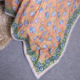 Hand Block Printed Cotton Dohar Quilt Blanket