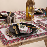 Hand Block Printed Cotton Floral Table Runner
