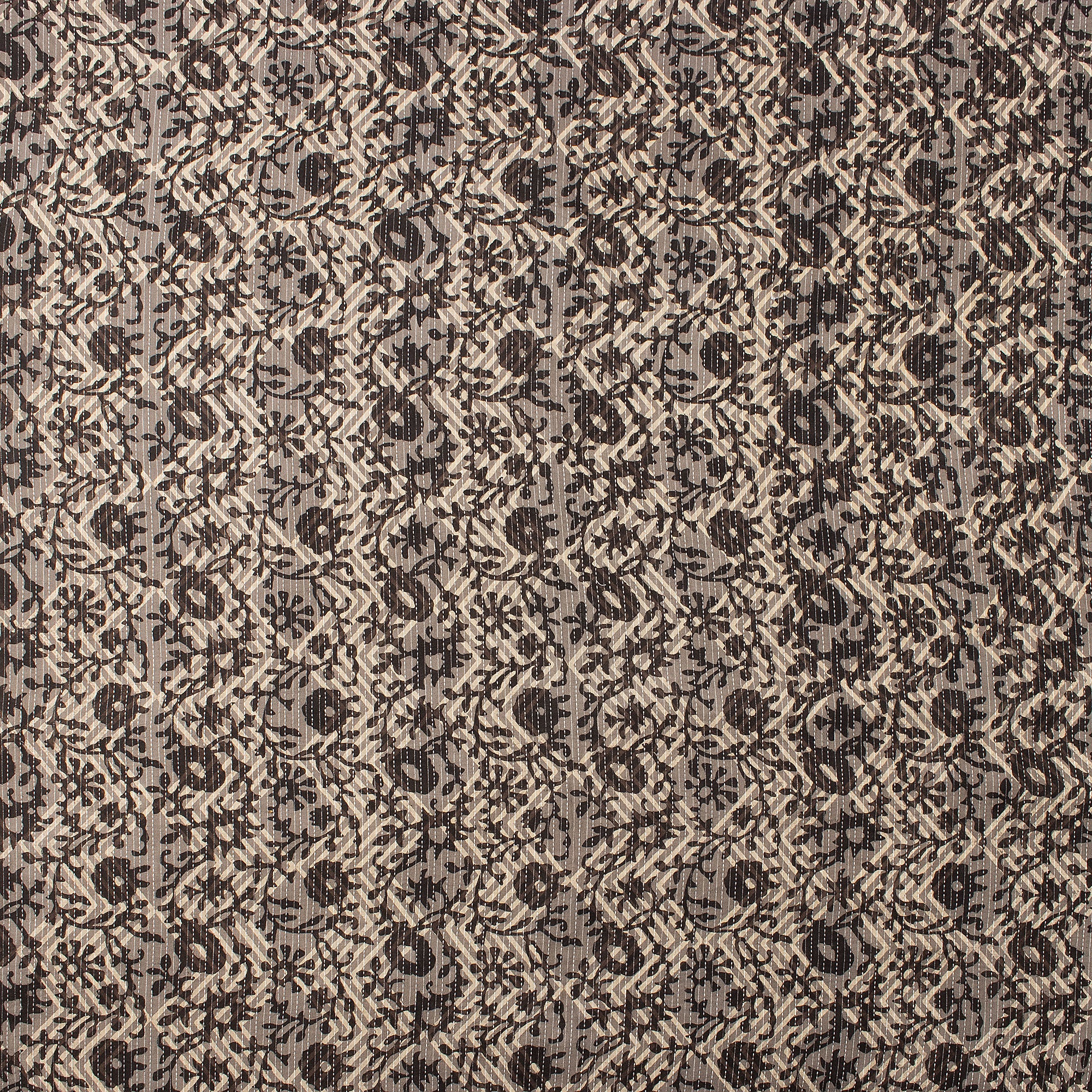 Hand Block Printed Pure Cotton Dabu Kantha Fabric