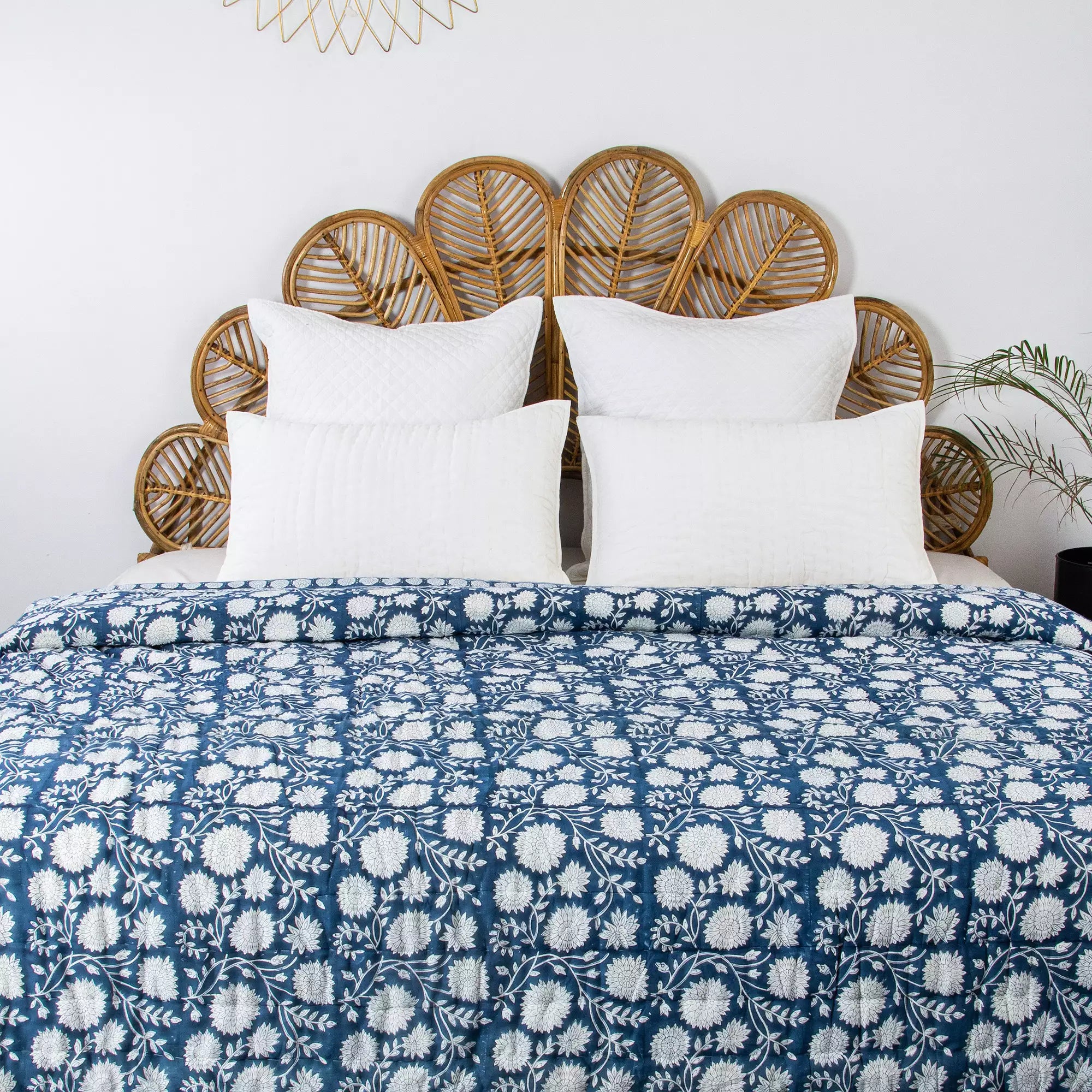 Hand Block Printed Reversible Jaipuri Quilts for Winter