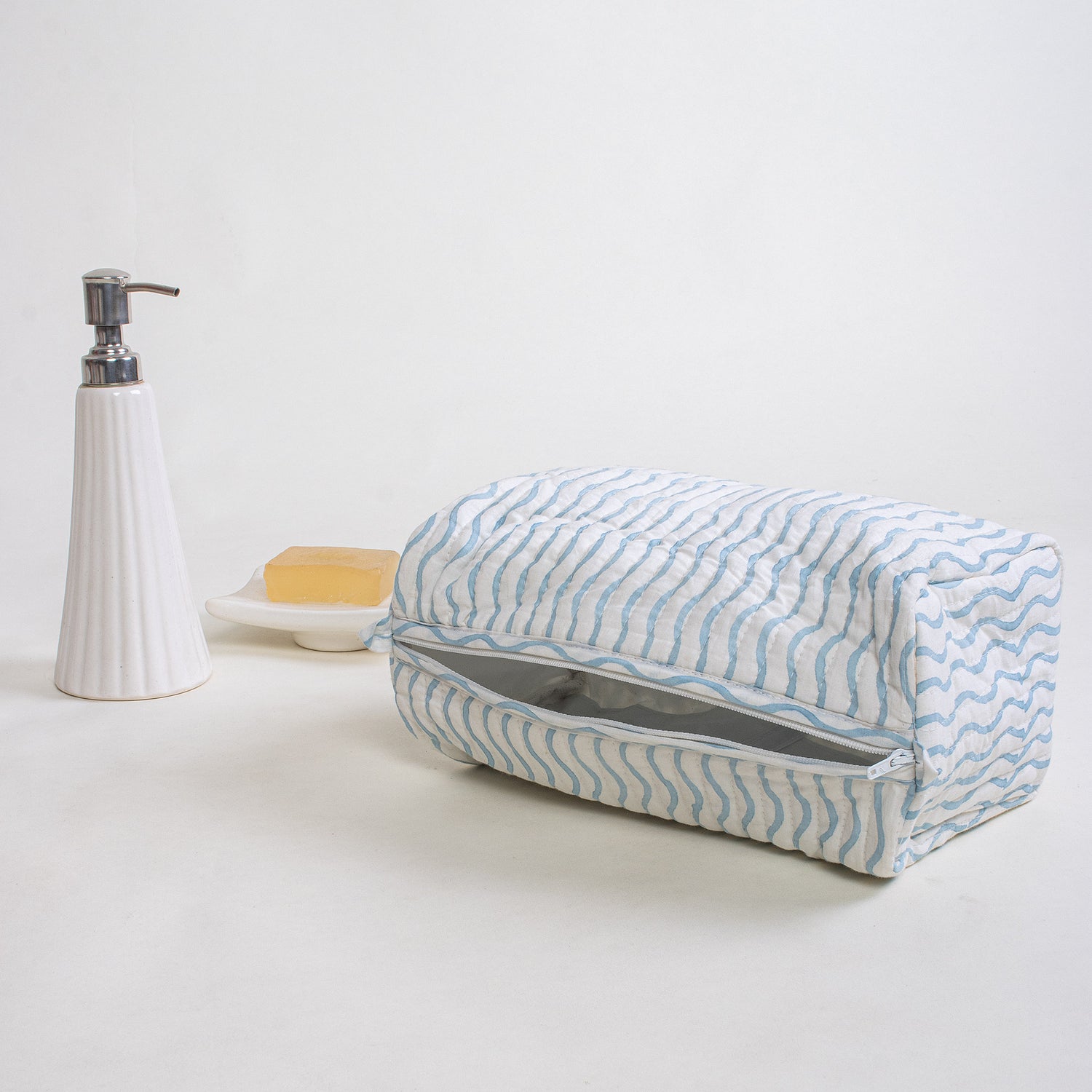 Hand Block Printed Toiletry Bag Pouch