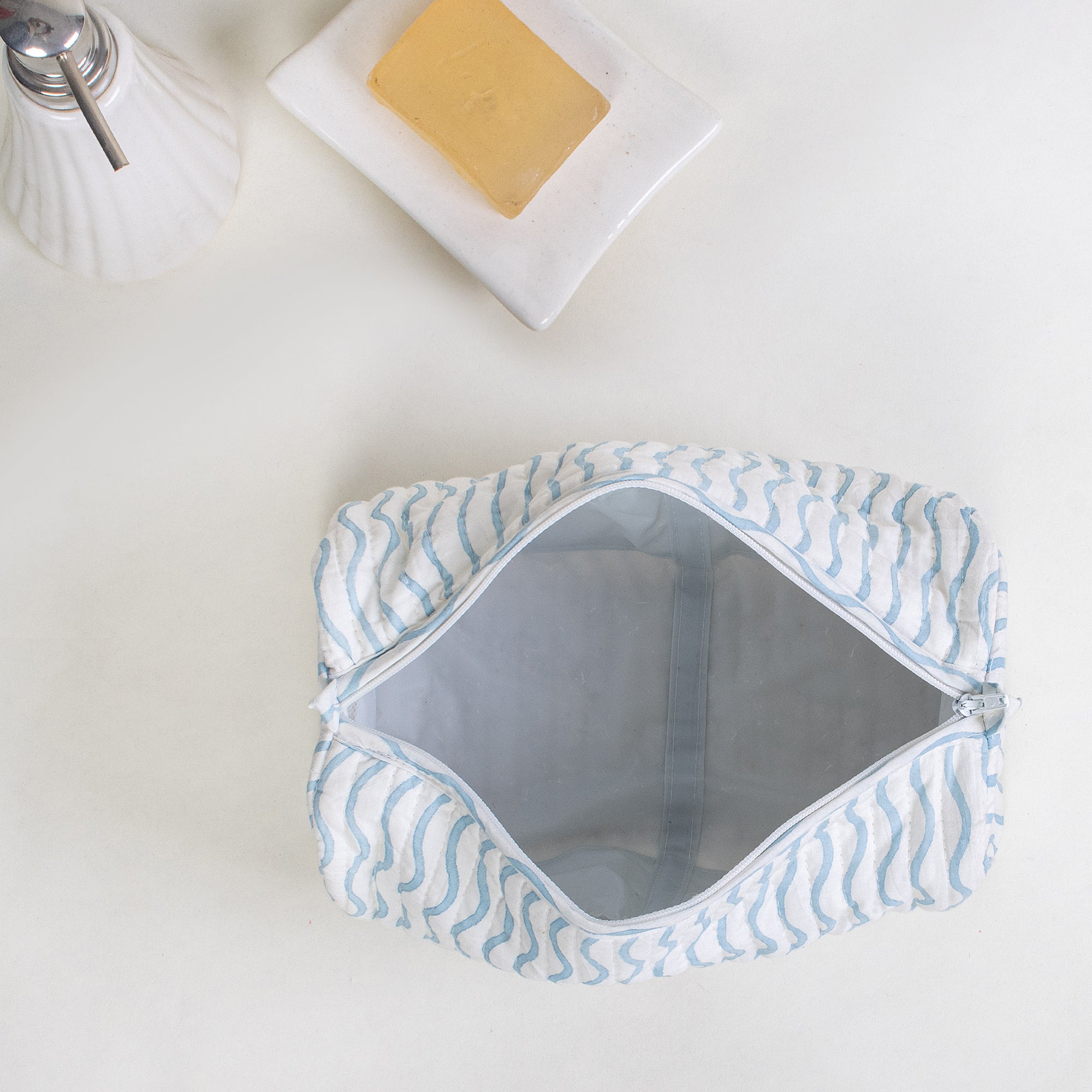 Hand Block Printed Toiletry Bag Pouch