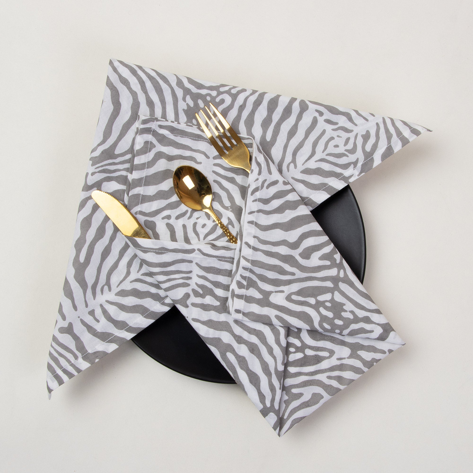 Hand Block Reusable Pure Cotton Dining Table Napkin Cloth