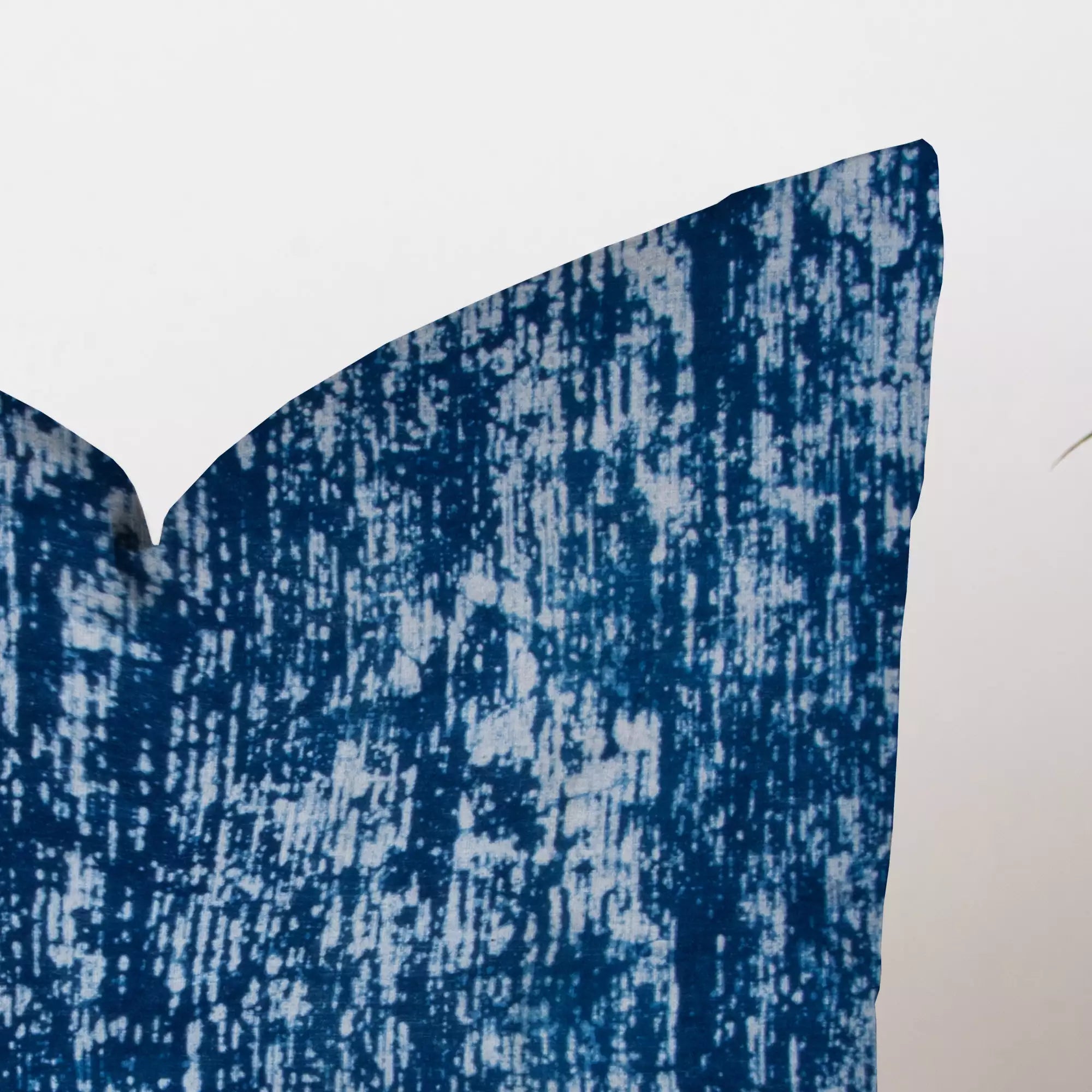 Hand Dyed Cotton Blue Cushion Cover