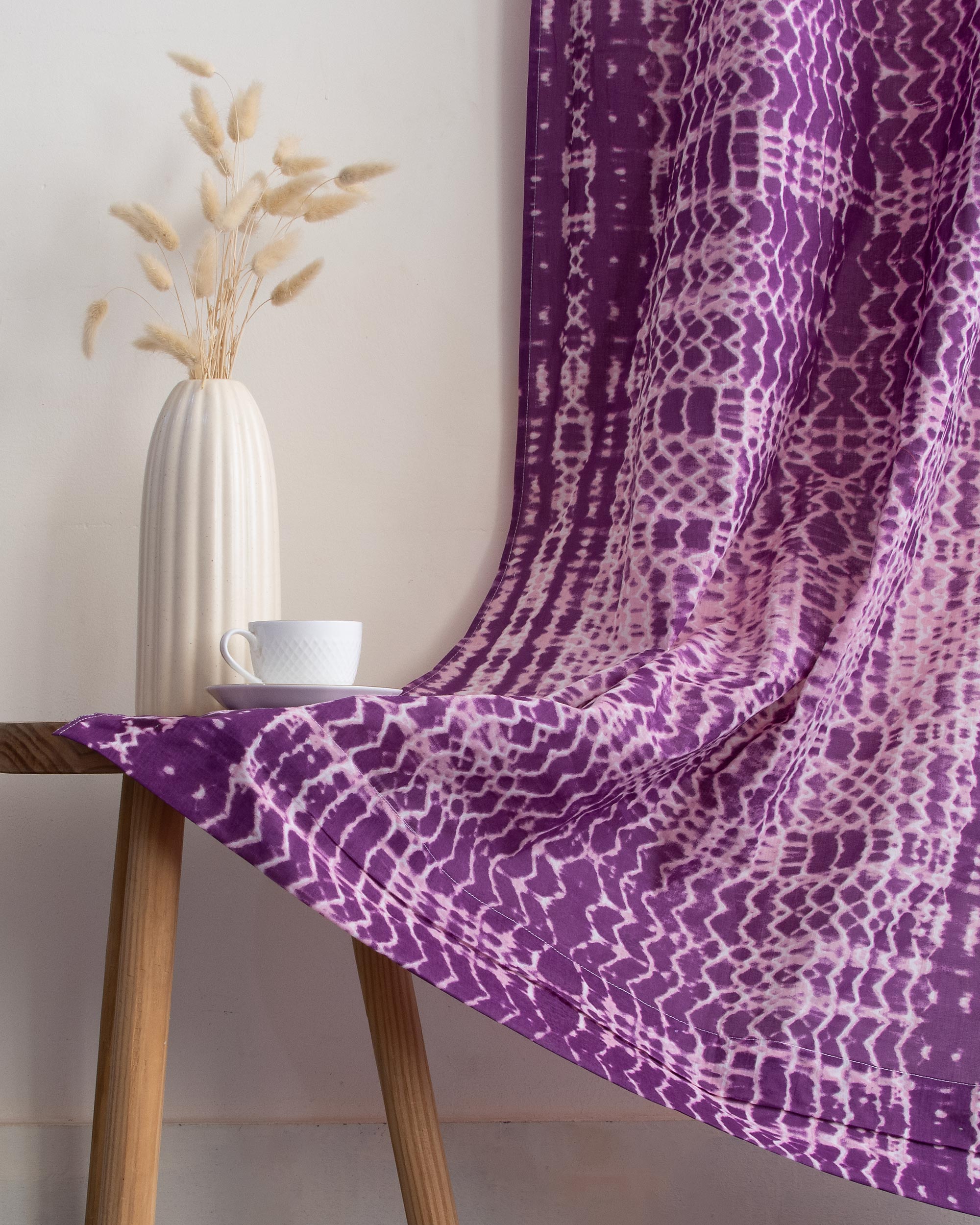 Hand Dyed Pure Cotton Curtains for Window In India