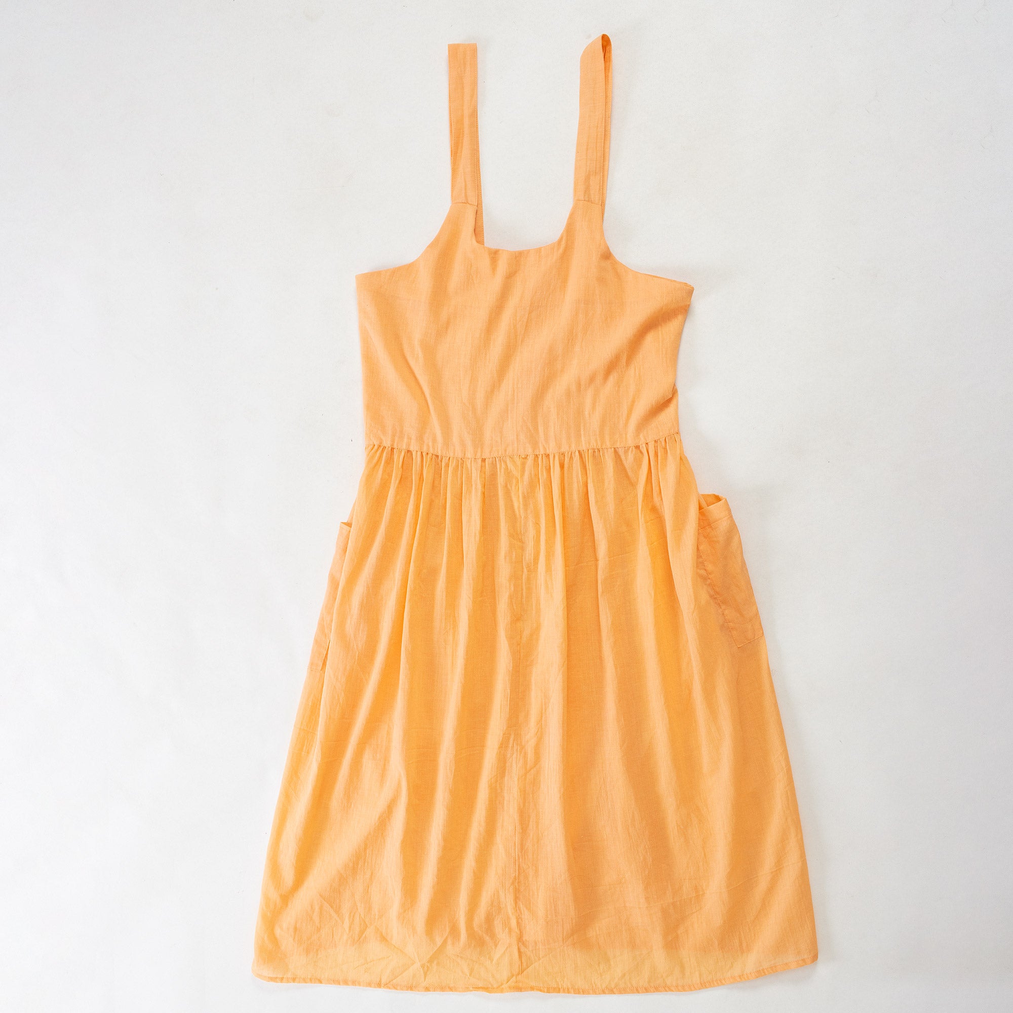 Hand Dyed Soft Cotton Womens Apron With Pockets