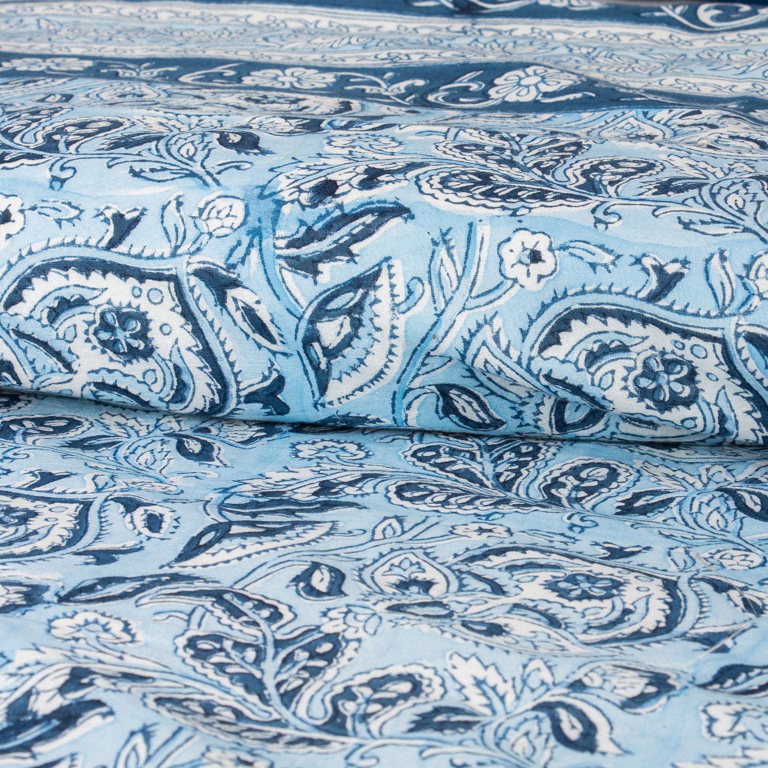 Handmade Blue Floral Dohar AC Blankets