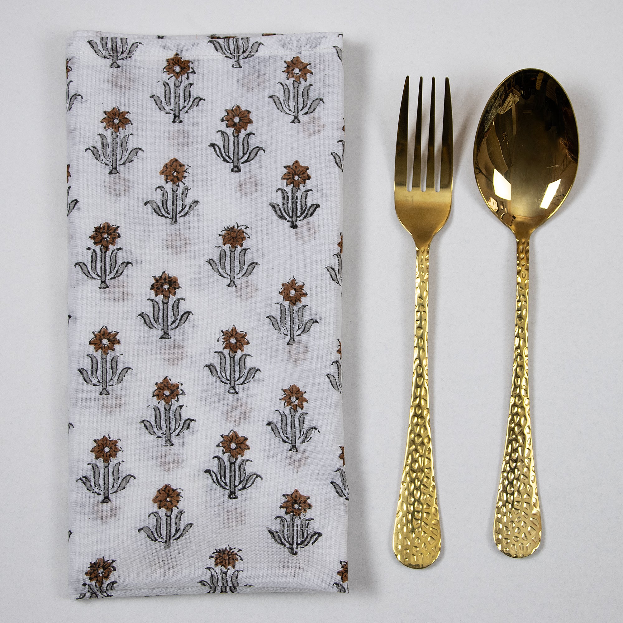Handmade Cotton Red Booti Cotton Napkin