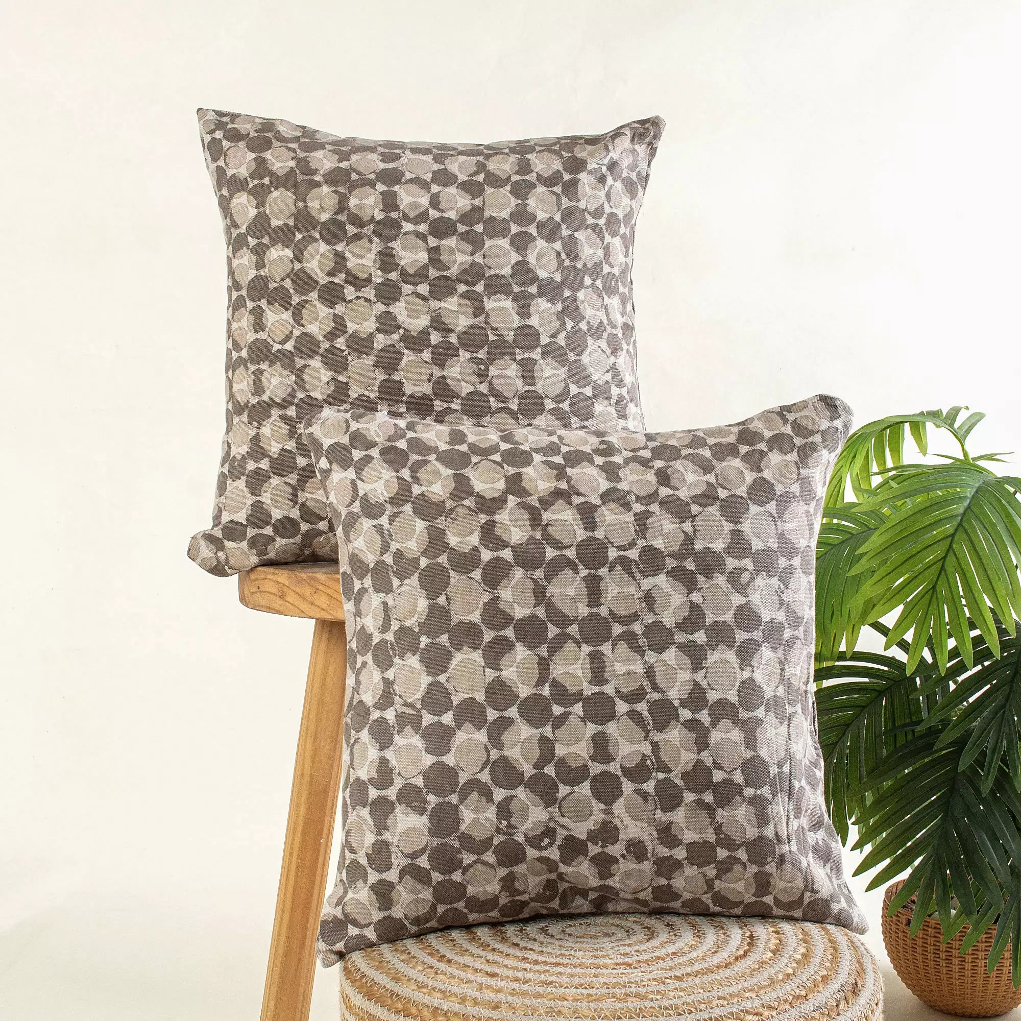 Handmade Kashish Print Cotton Canvas Cushion Cover