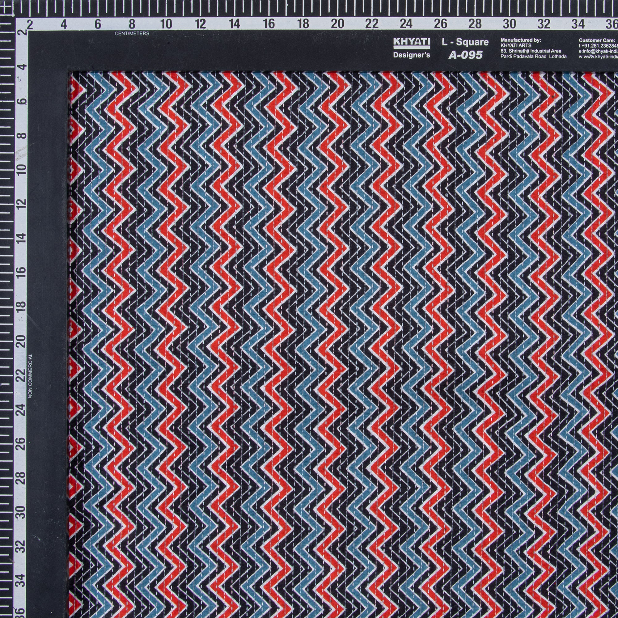 Handmade Natural Zig Zag Print Kantha Cotton And Fabric