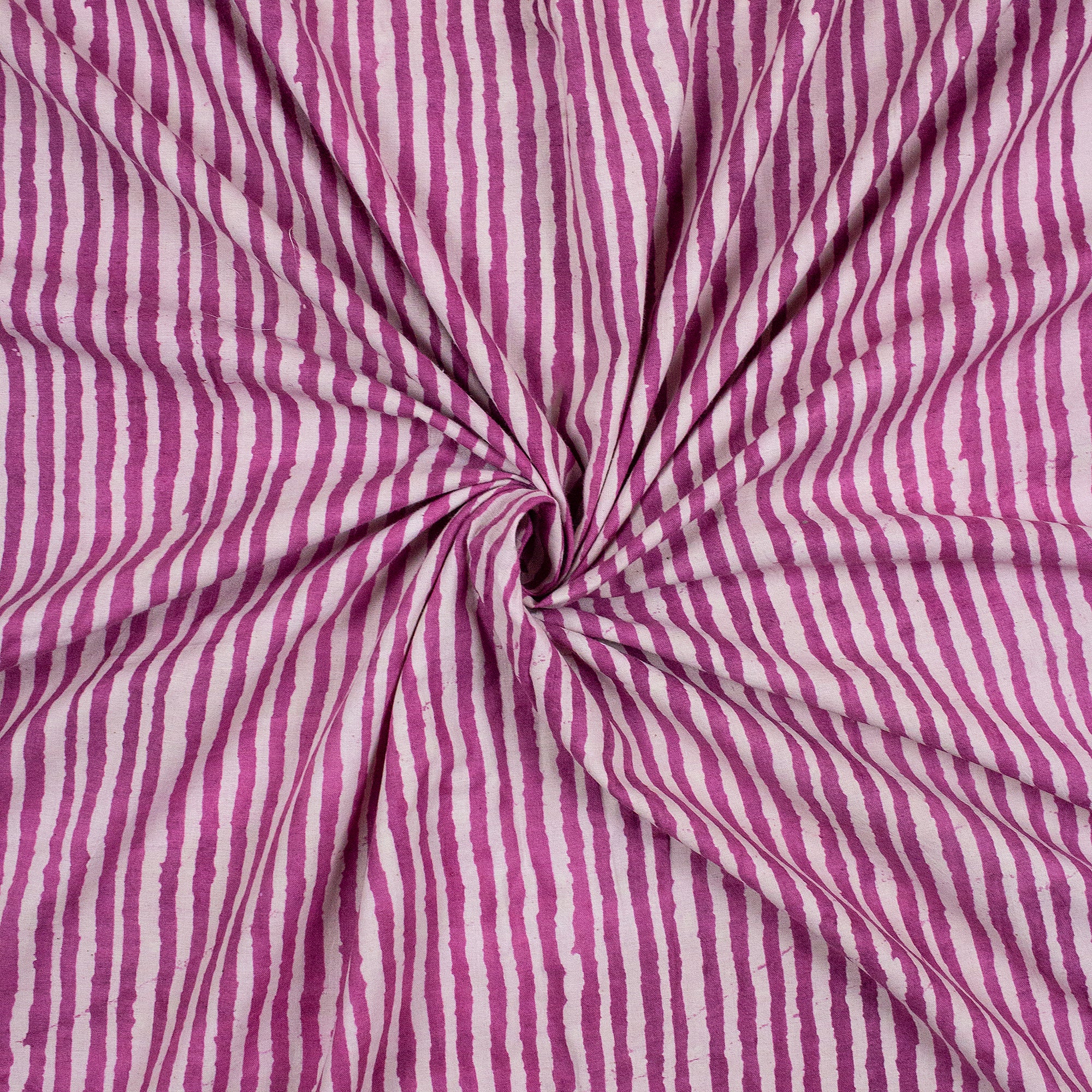 Handmade Pink Stripes Cotton Dabu Fabric
