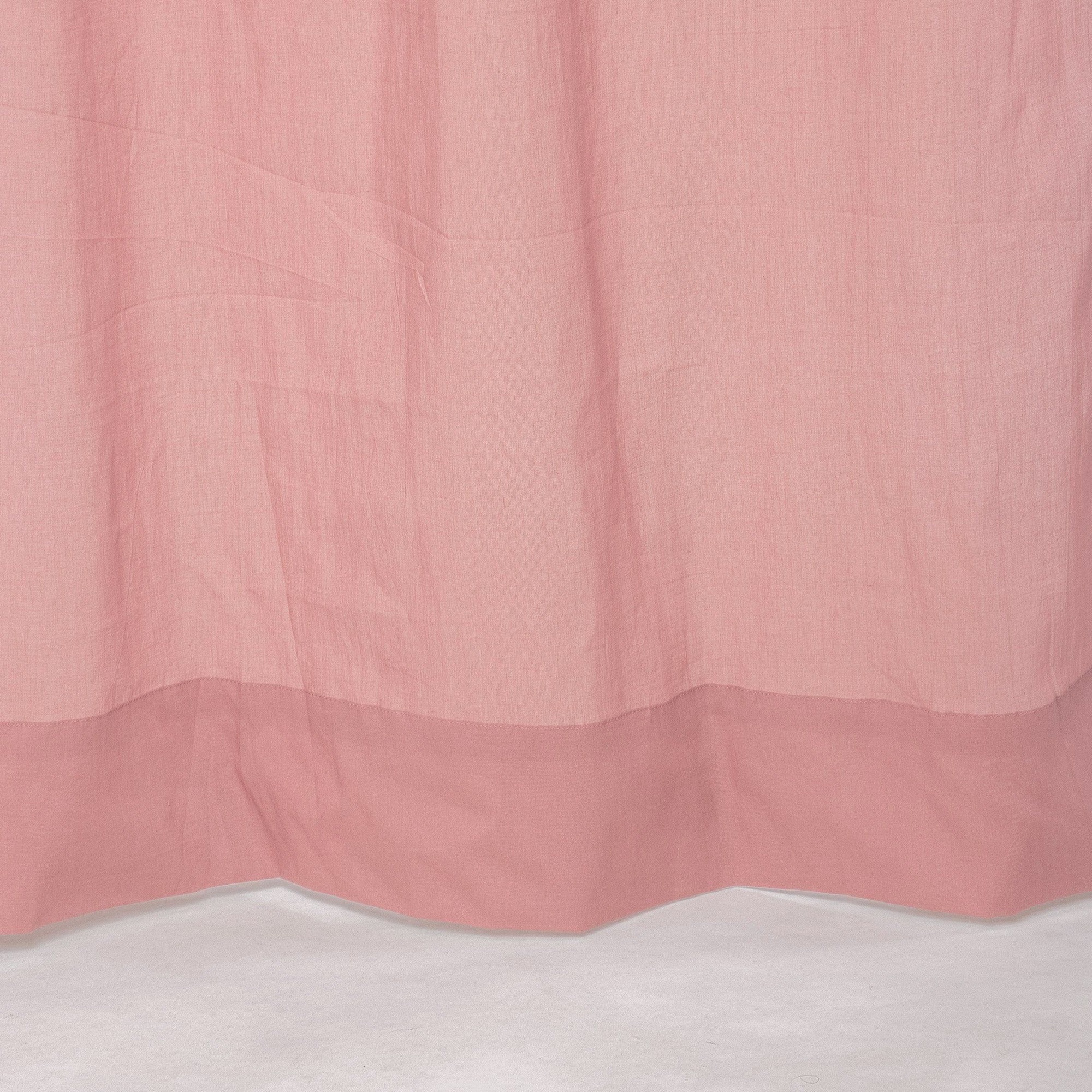 Handmade Solid Dusty Pink Cotton Window Curtain