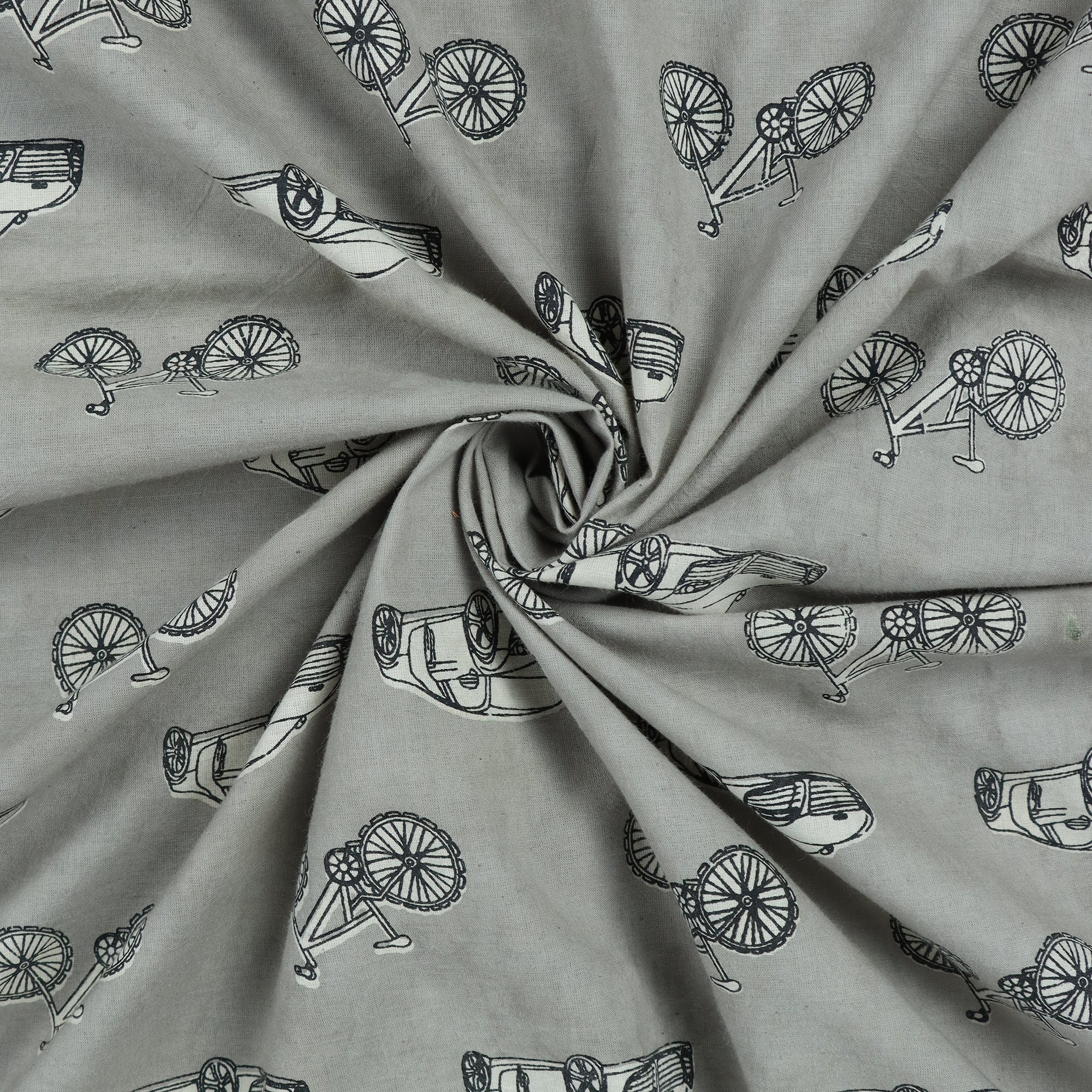 Handmade Vehicle Print Kashish Cotton Fabric