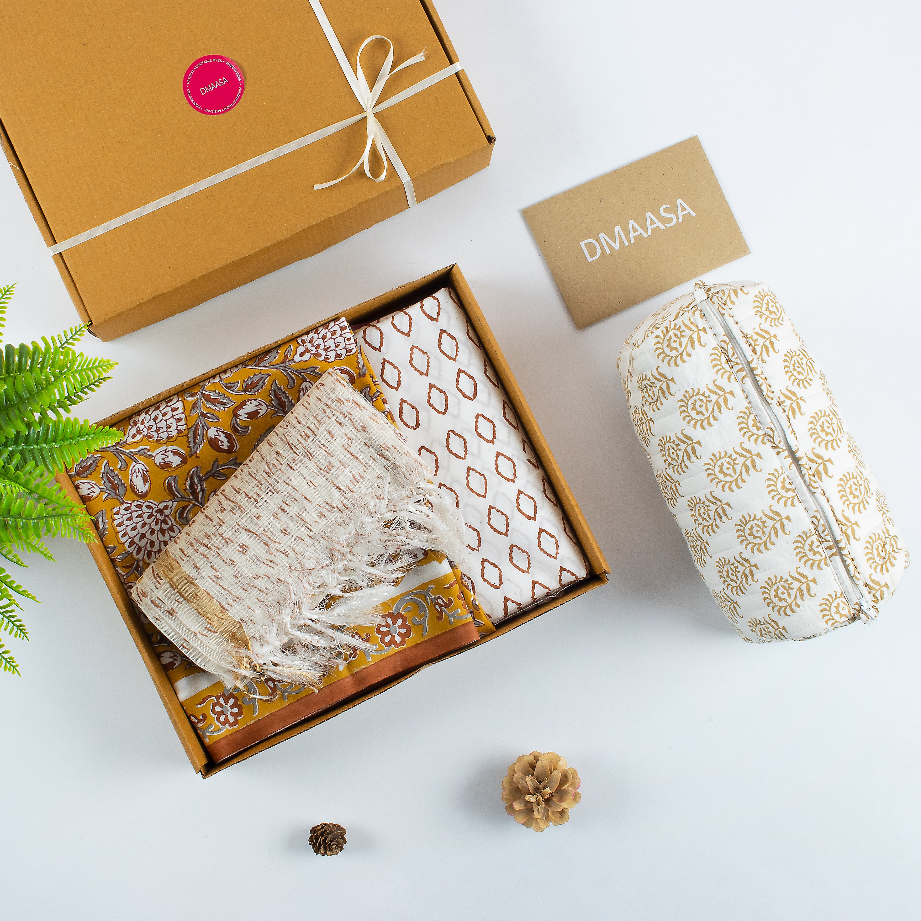 Holiday Gift Sets For Women Unstitched Suit Set & Toiletry Bag