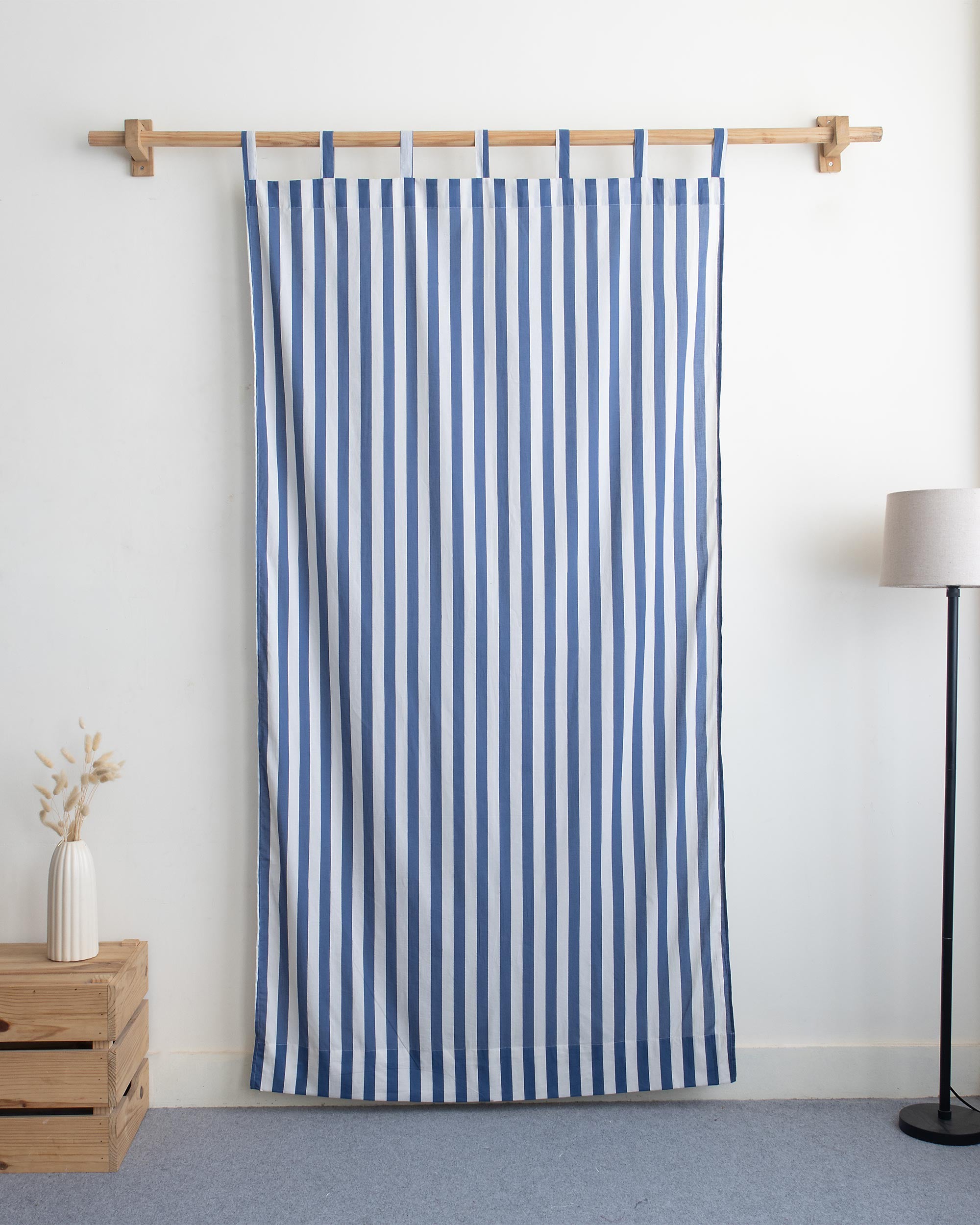 India Online Handcrafted Striped Printed Cotton Curtains