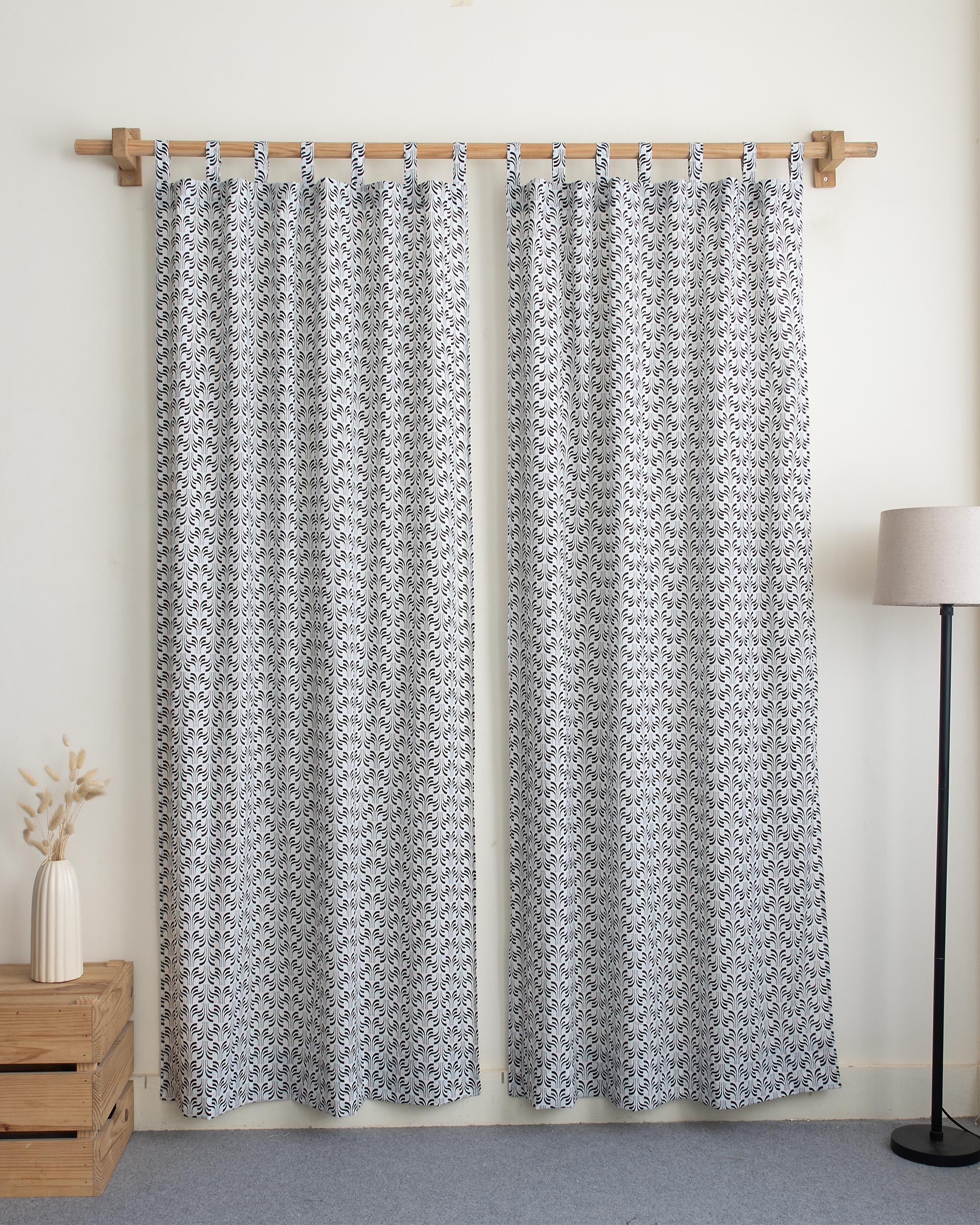 India Organic Cotton Block Printed Curtains for Home Decor