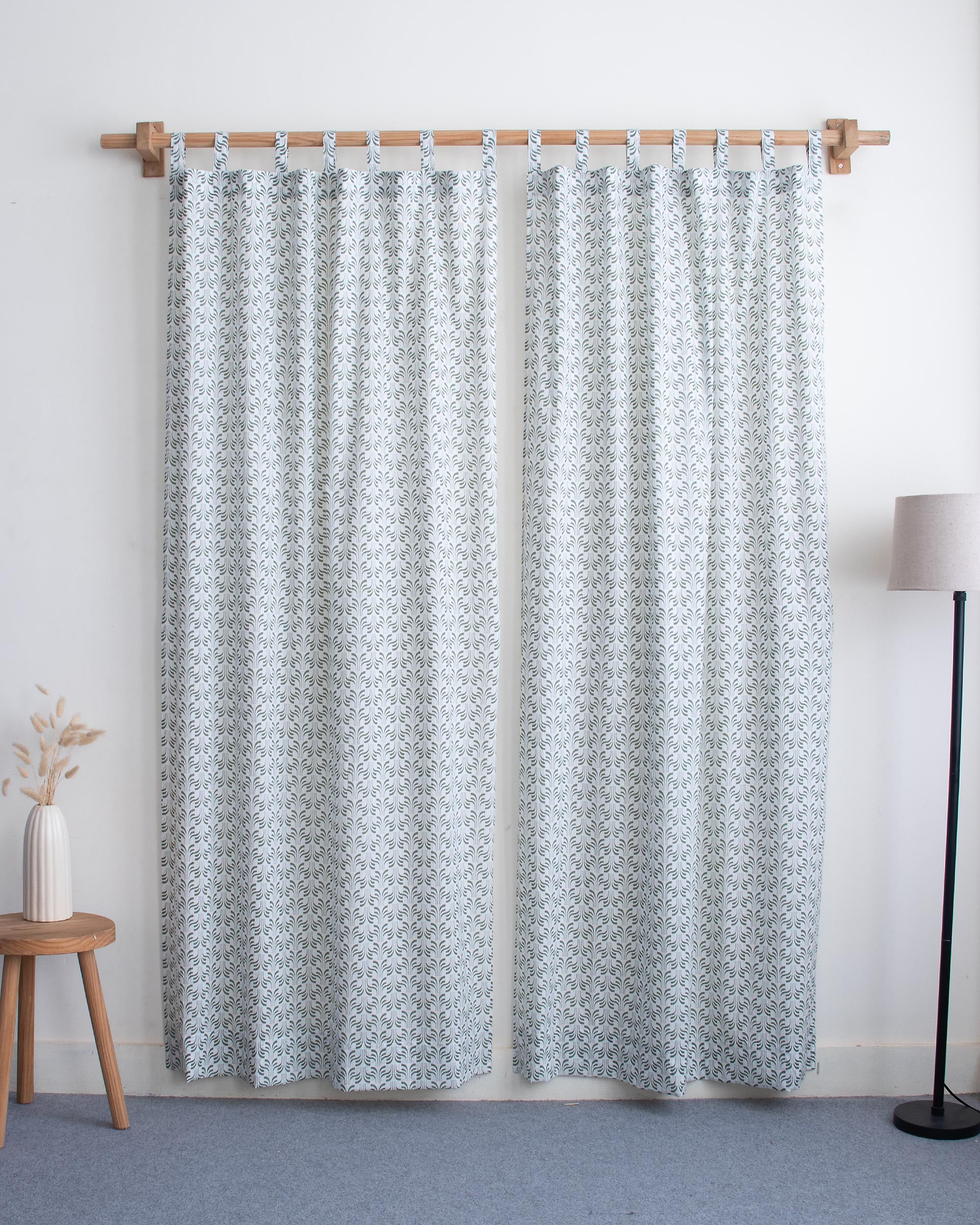 Indian Block Printed Cotton Curtains For Room Decor
