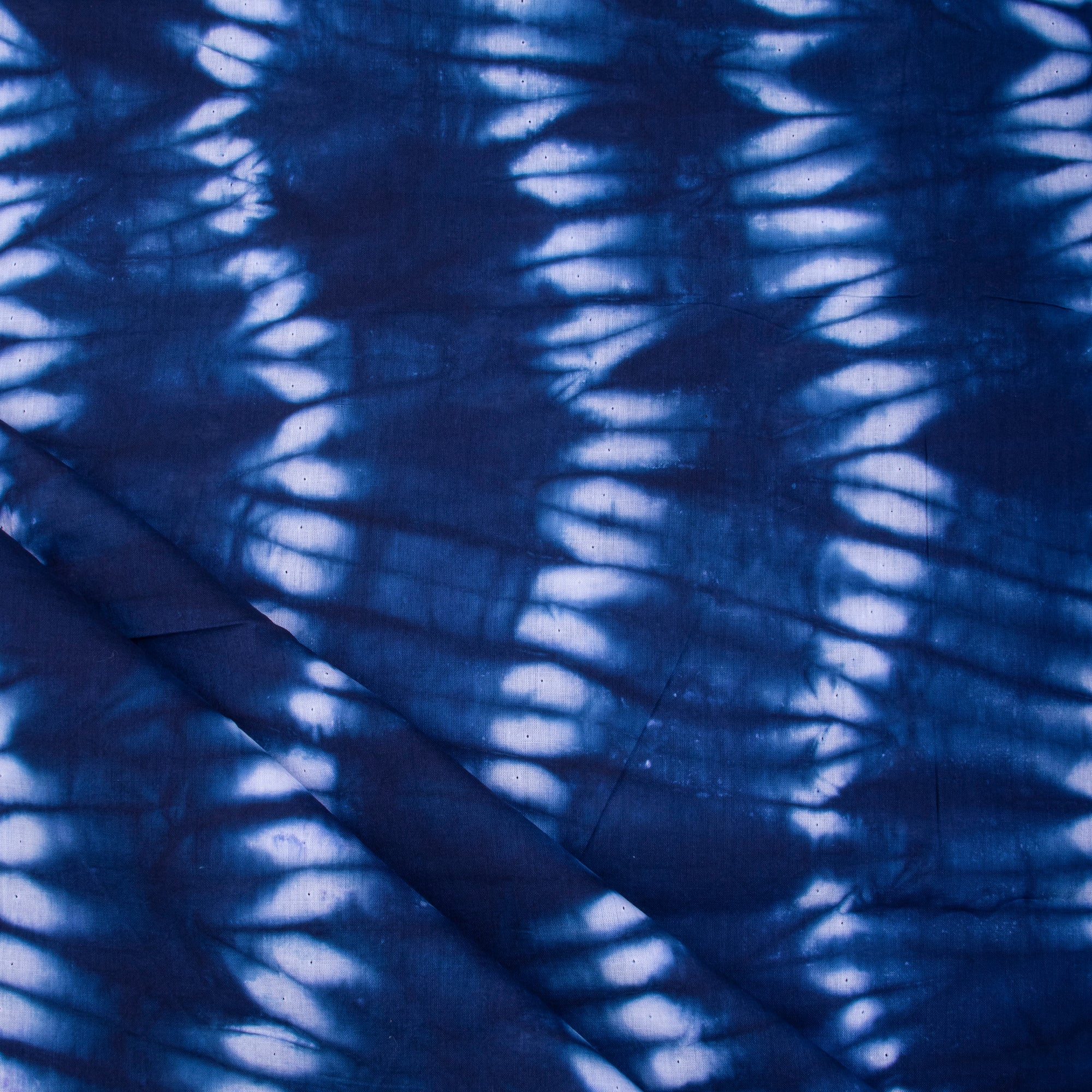 Indian Blue Tie Dye Cotton Shibori Fabric