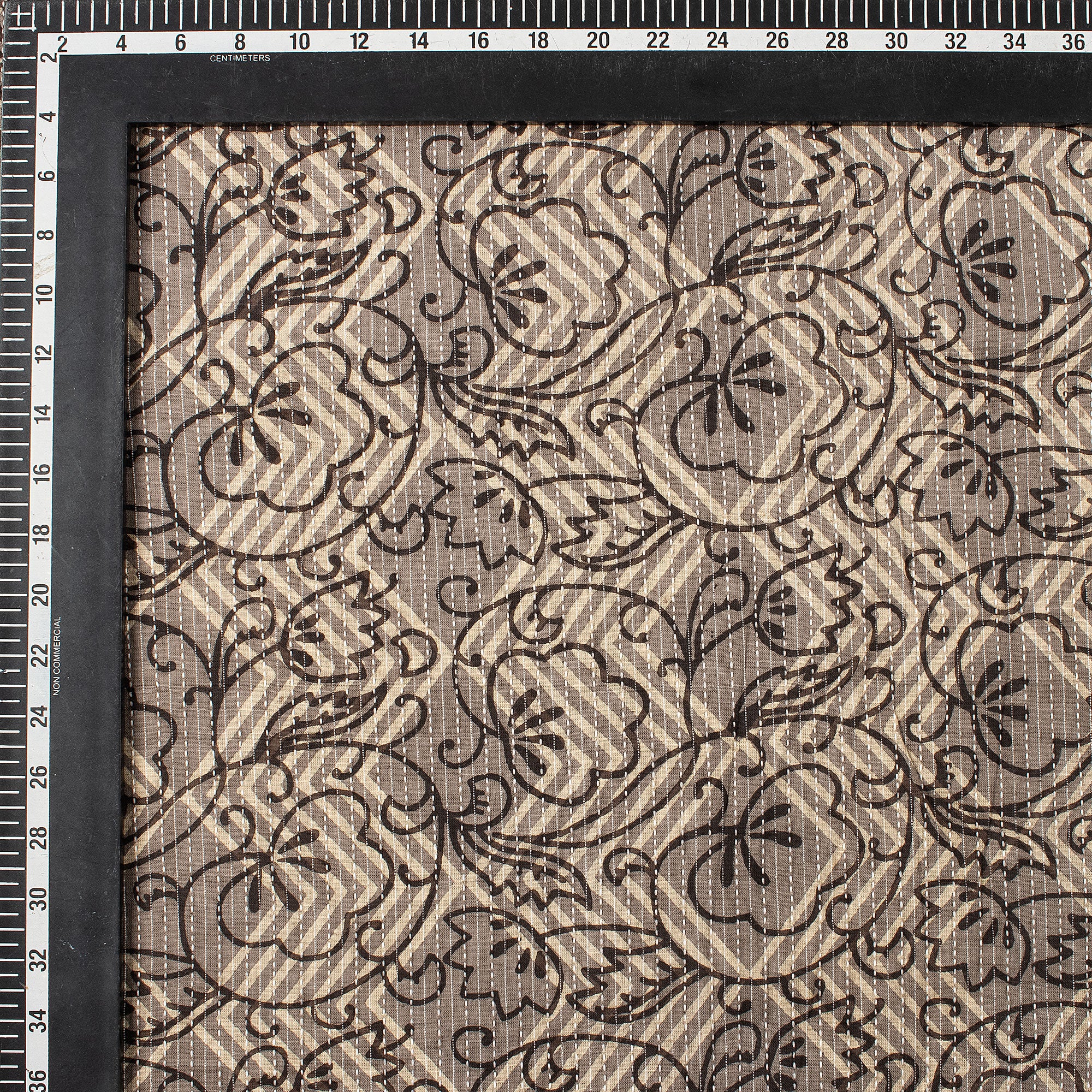Indian Dabu Hand Block Printed Kantha Fabric by the Yard