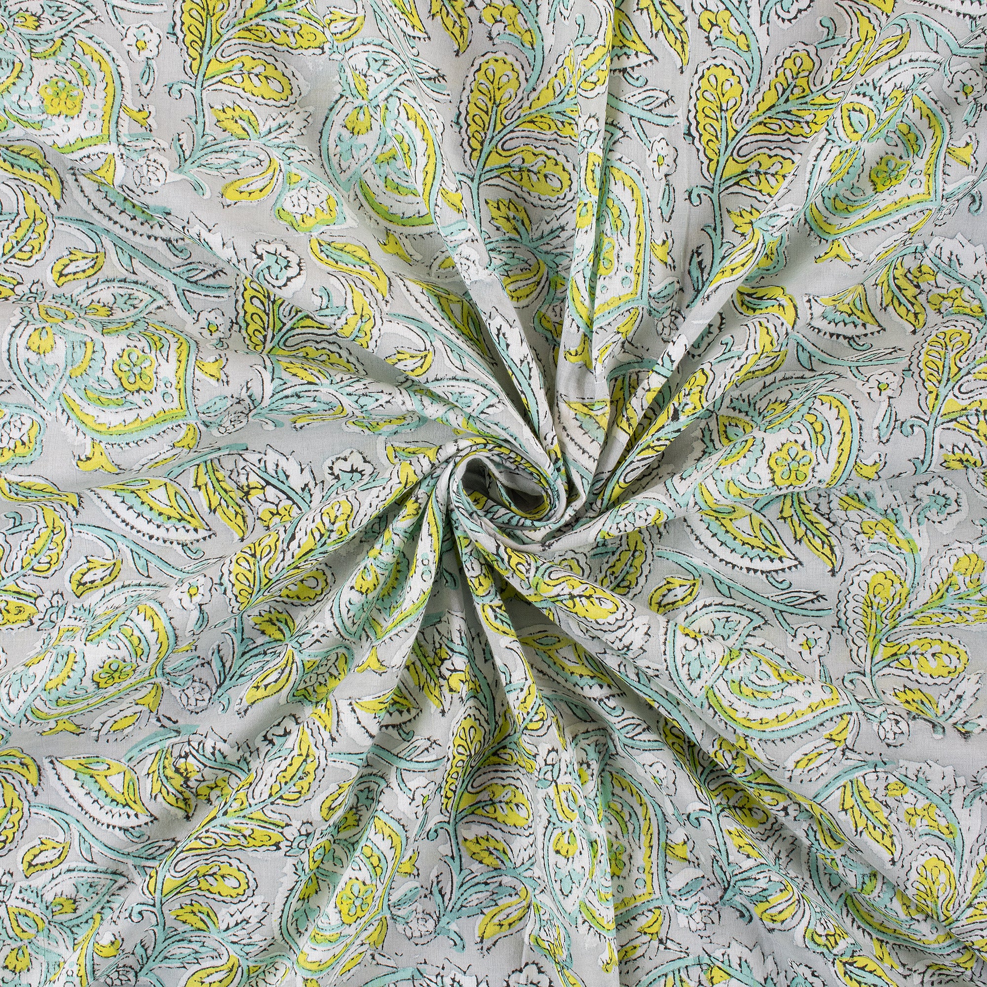 Indian Floral Hand Block Print Fabric Online