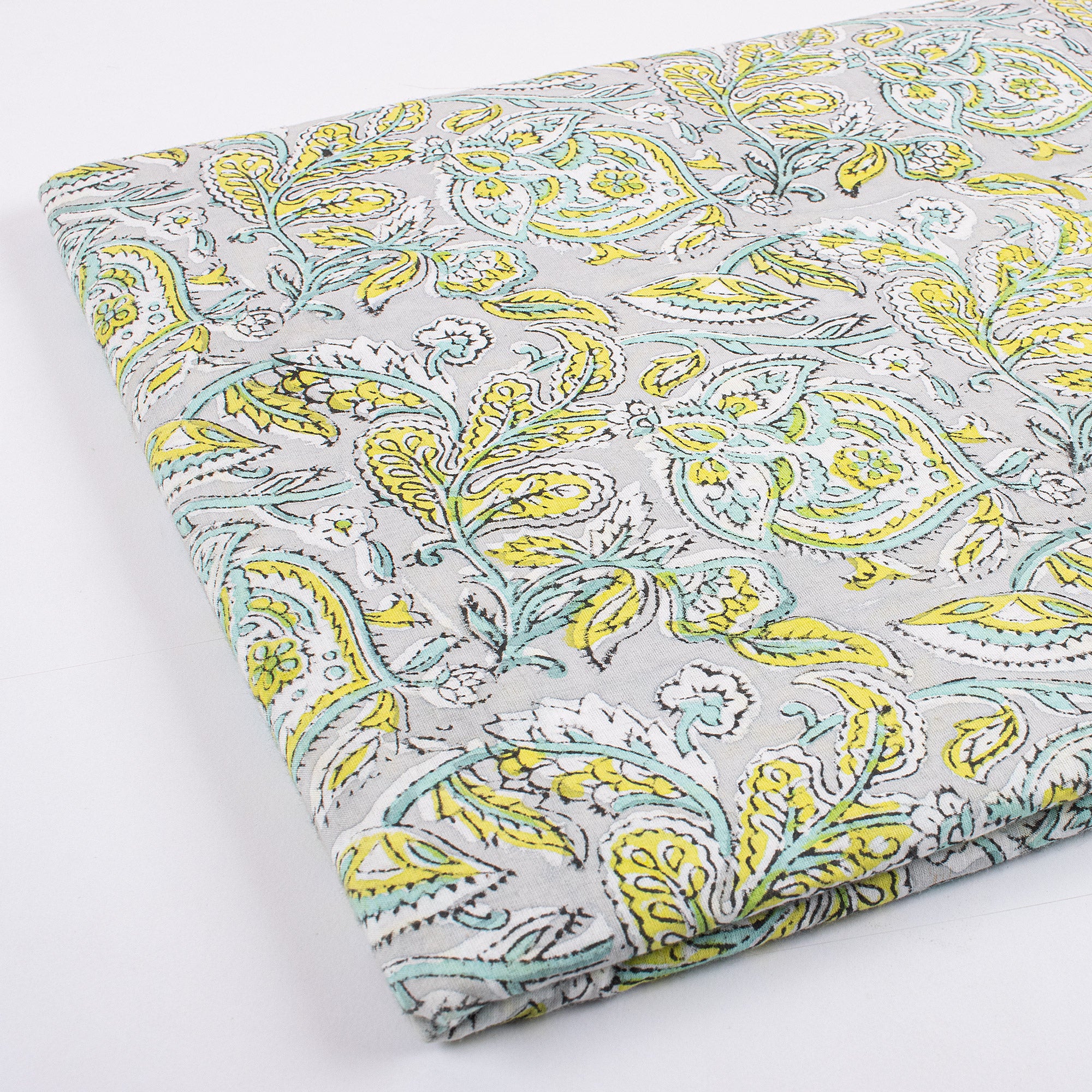Indian Floral Hand Block Print Fabric Online