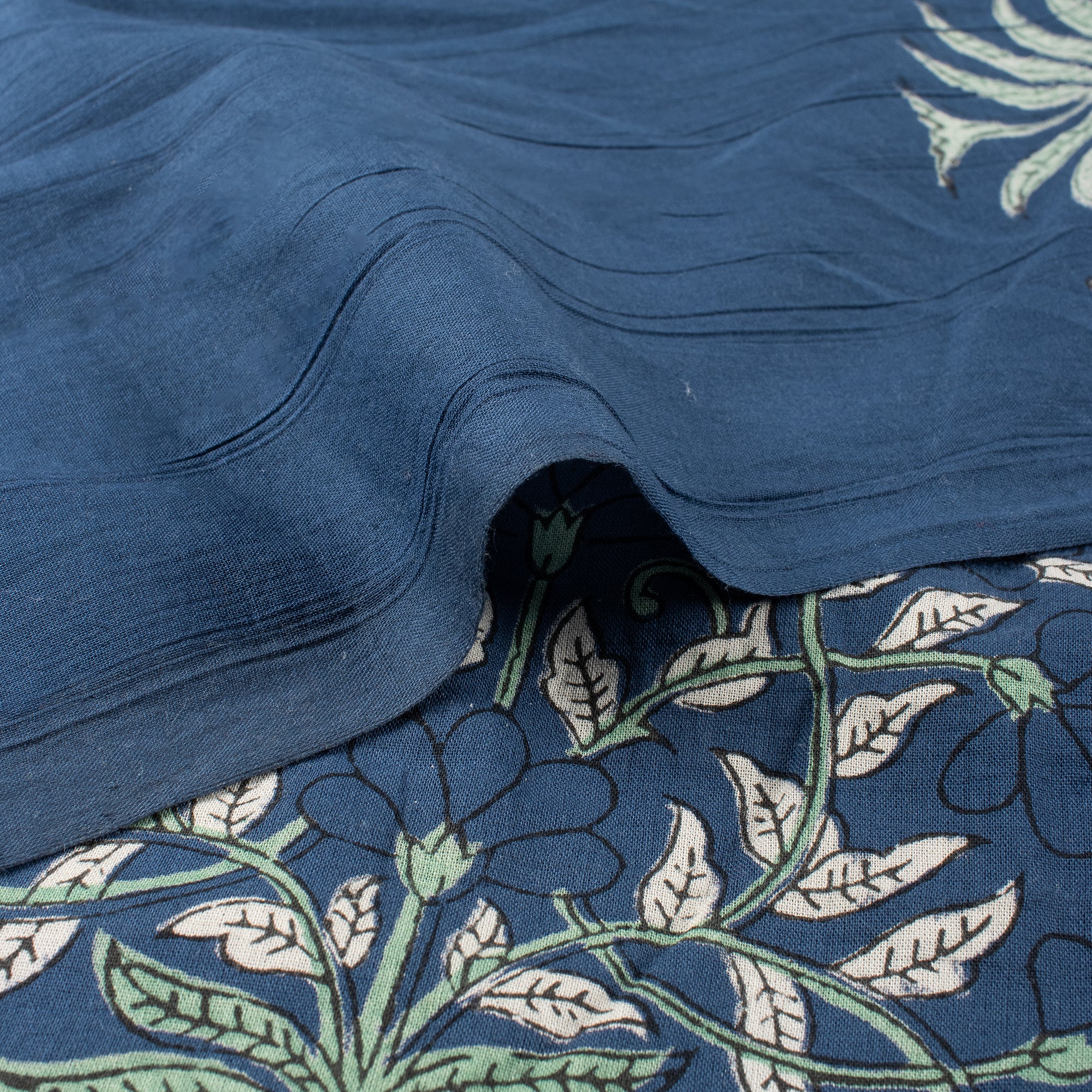 Indian Hand Block Boota Printed Discharge Fabric