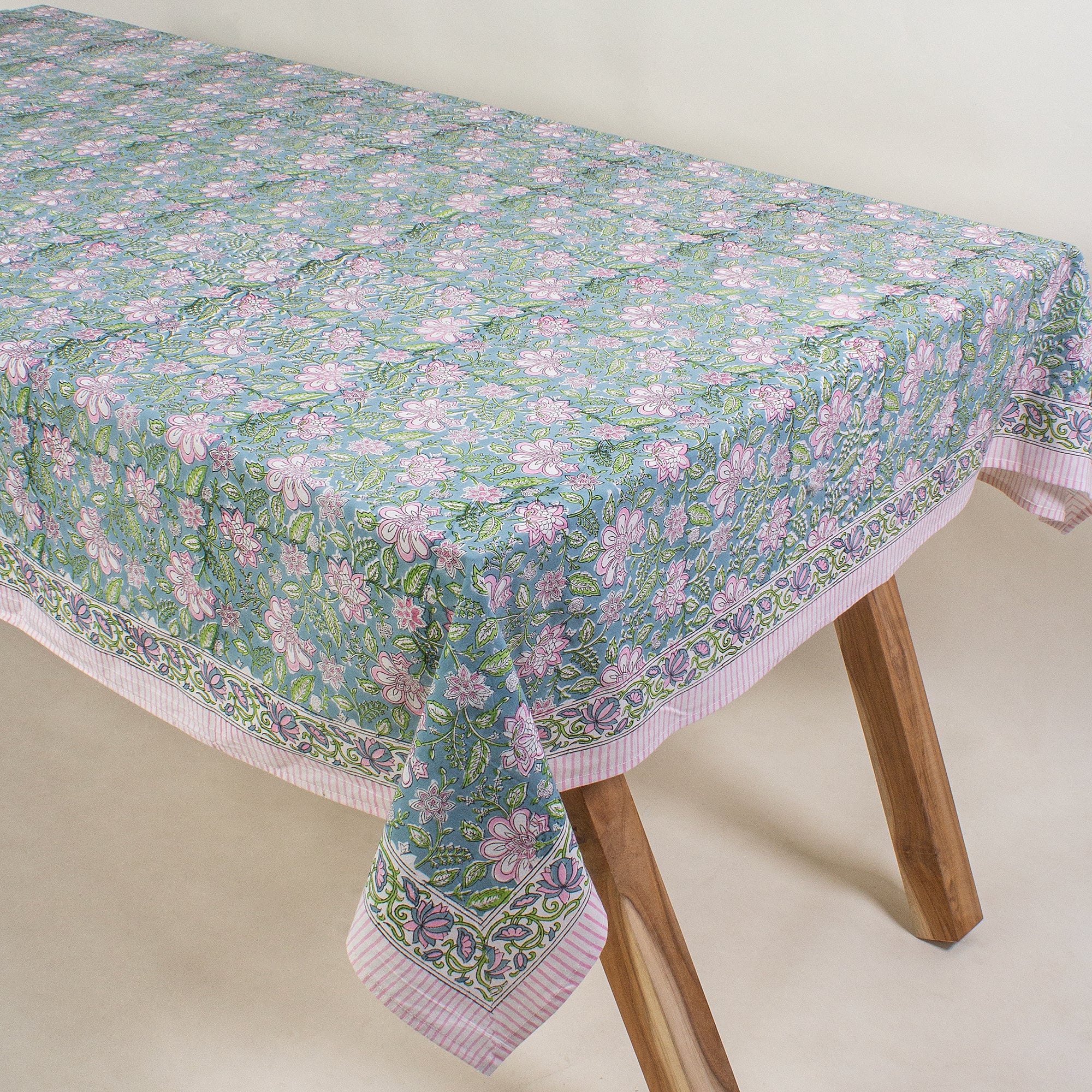 Indian Hand Block Print Table Cloth Covers For Outdoor Parties
