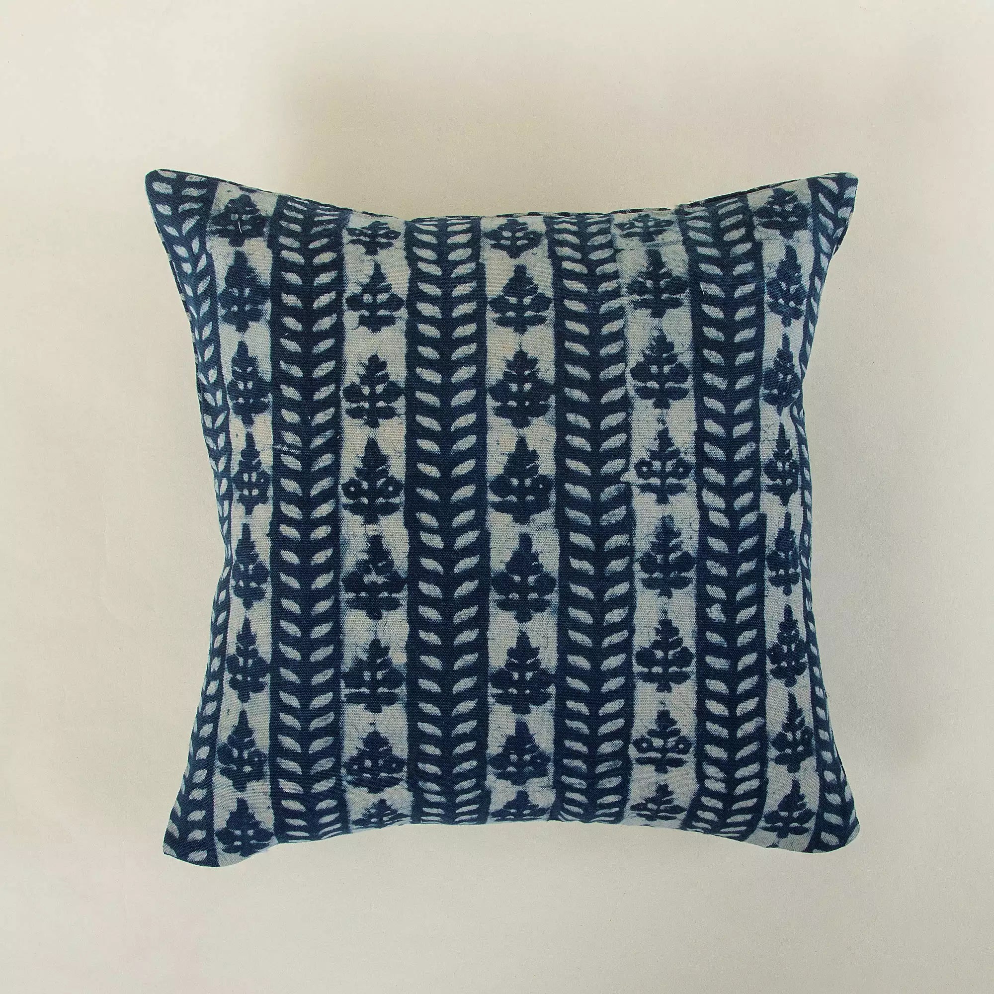 Indian Hand Block Printed Cotton Canvas Cushion Cover