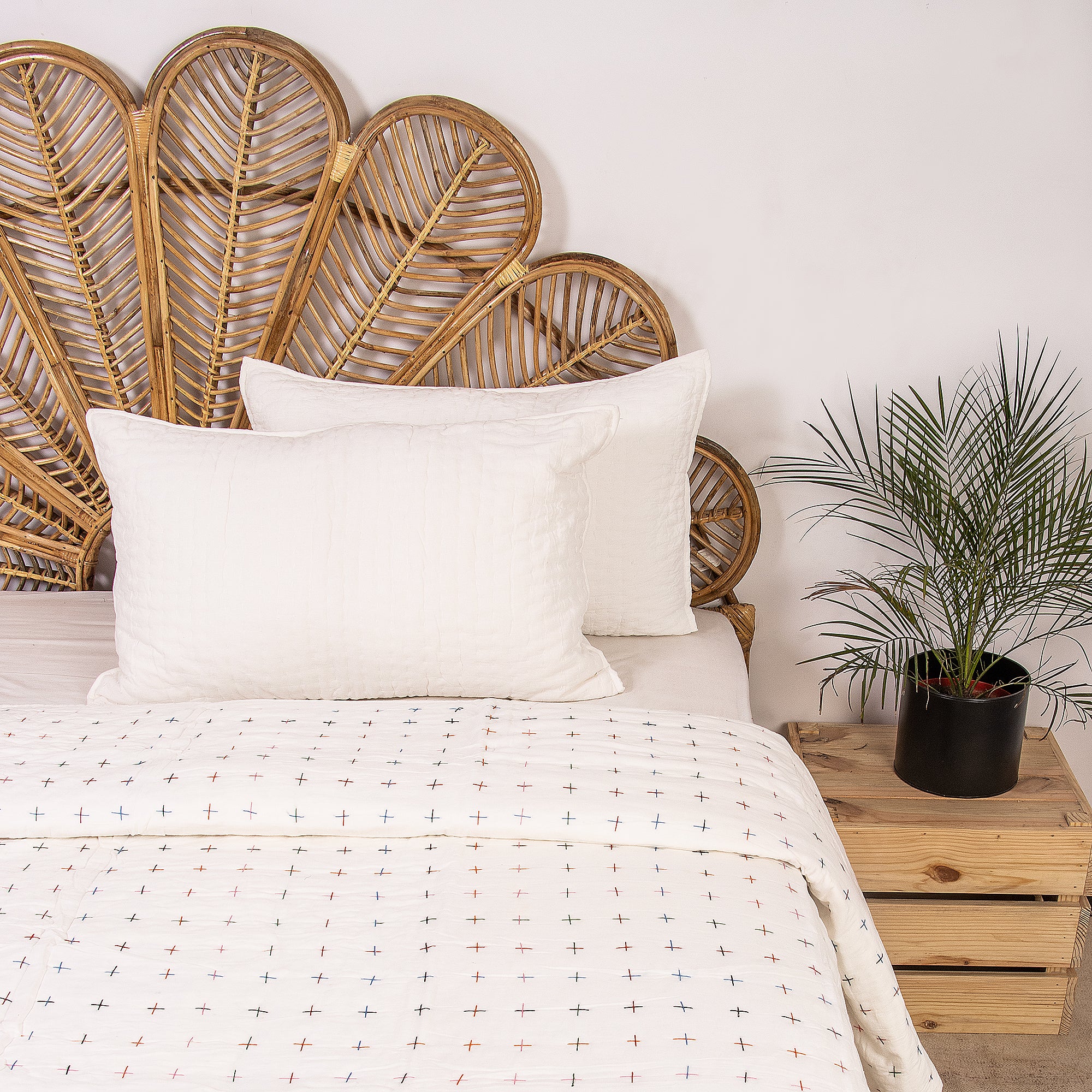 Indian Handmade Kantha Stitched Quilt Blanket