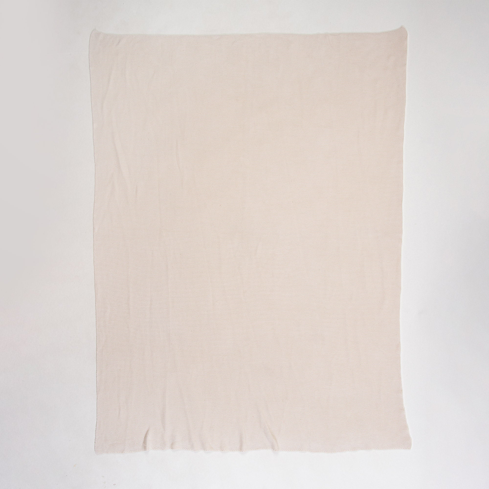Indian Organic Cotton Cream Knit Throw Blanket