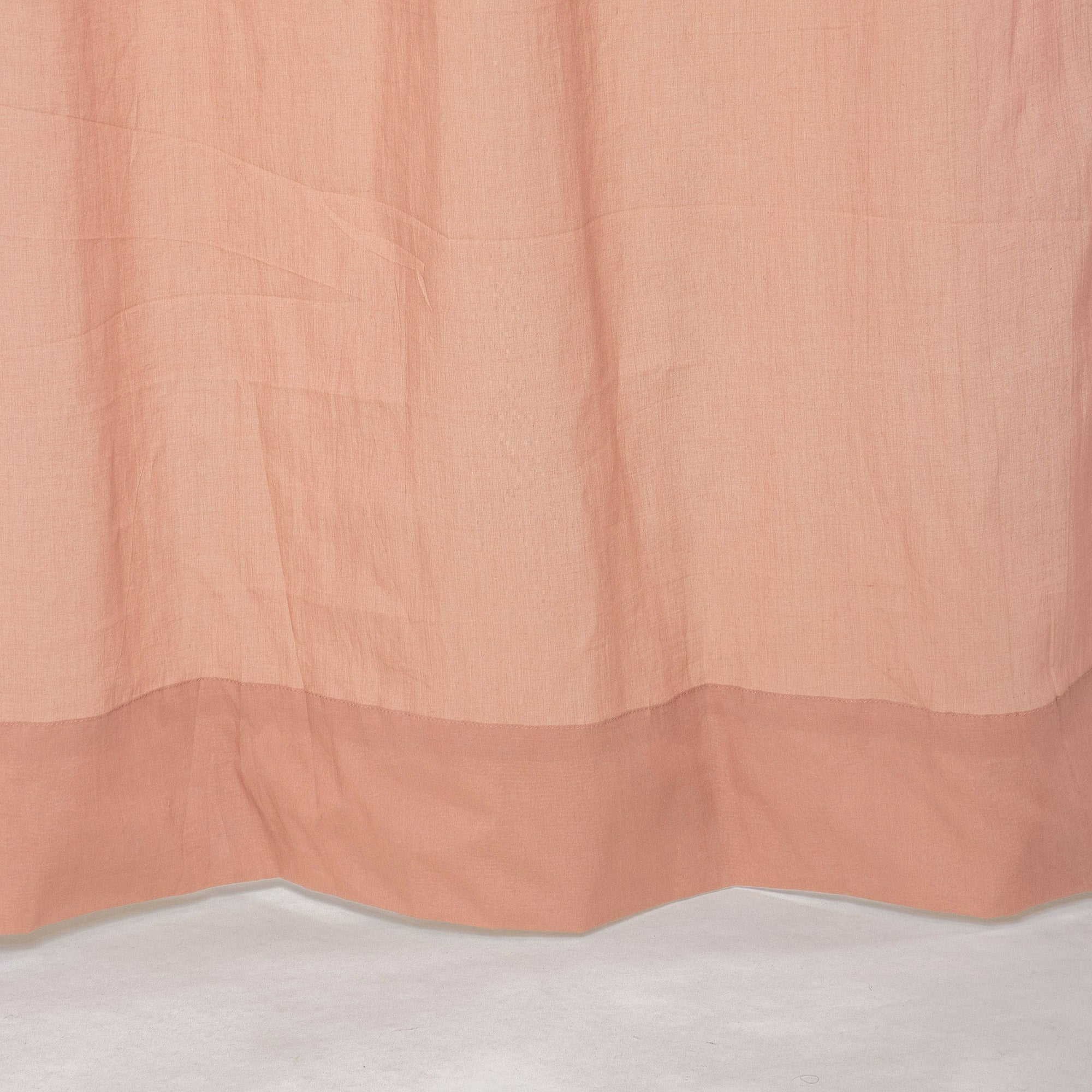 Indian Peach Color Organic Cotton Curtains Set of 2