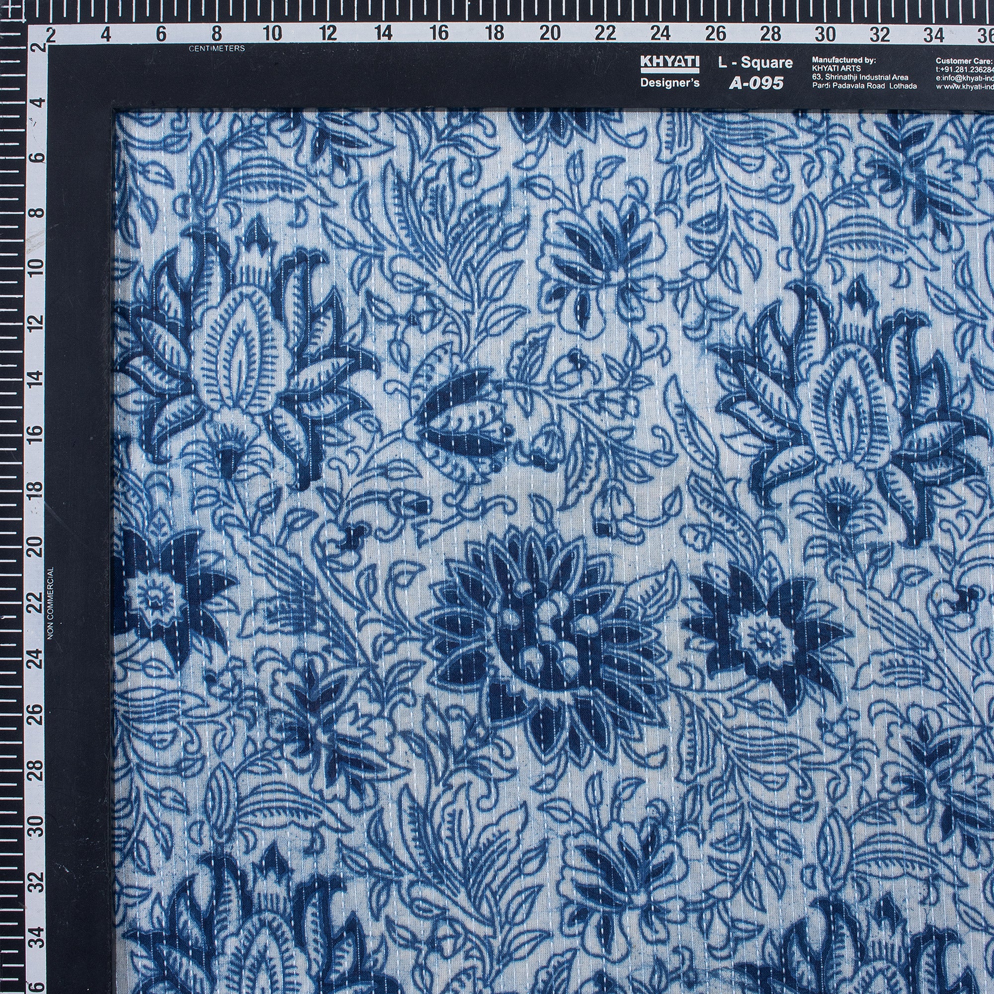 Indigo Blue Cotton Cloth Soft Kantha Fabric