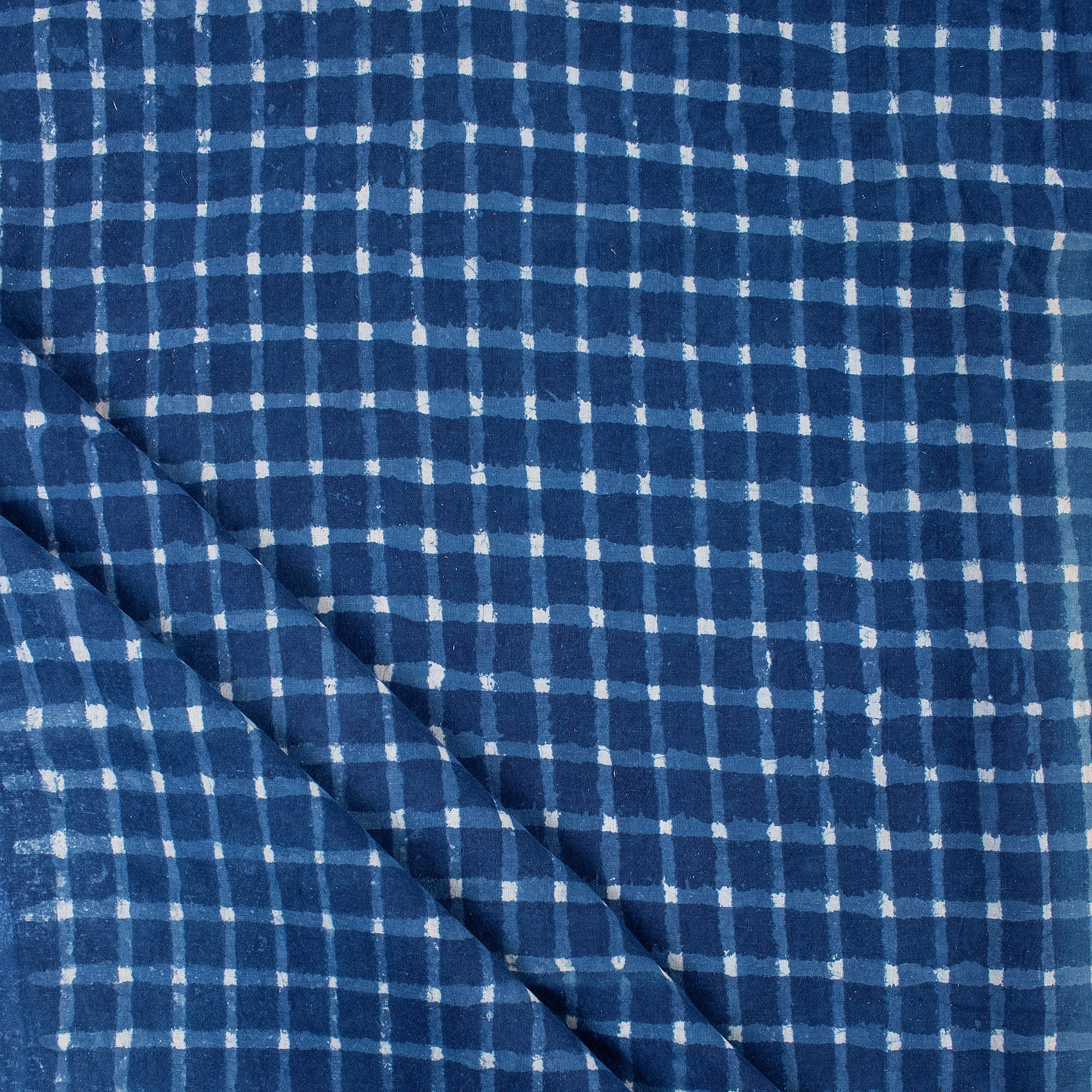 Indigo Blue Cotton Fabric Yard